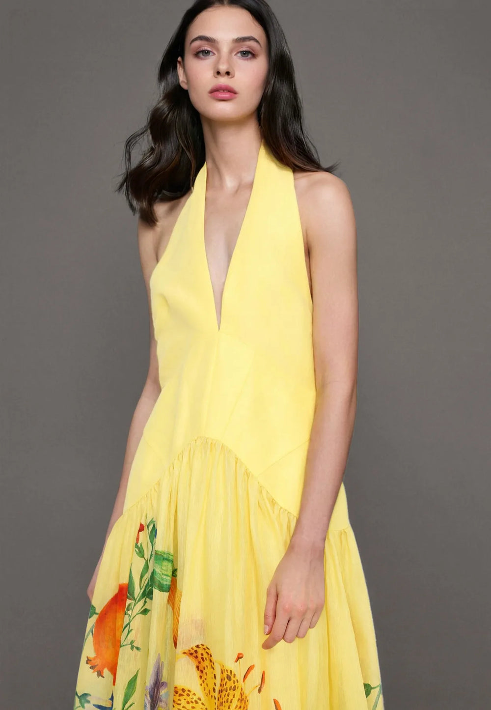 Halter Neckline Maxi Dress