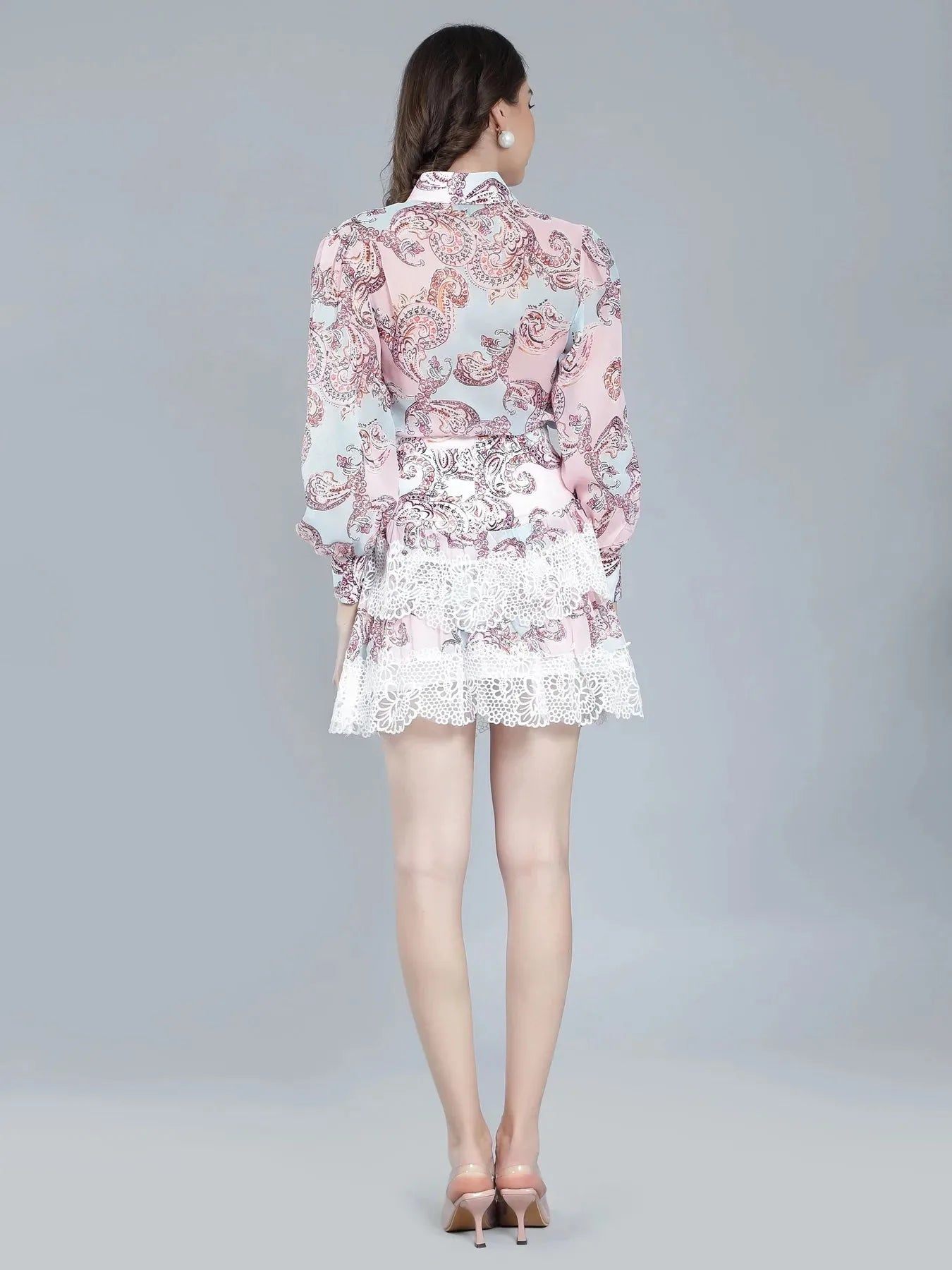 Lace Patchwork Two-Piece Set