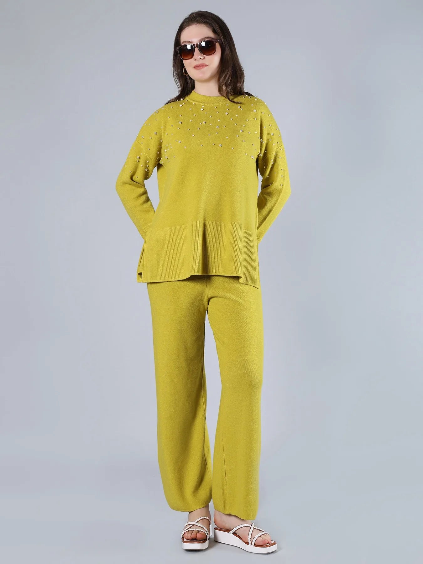 Pearl Detailed Two-Piece Set