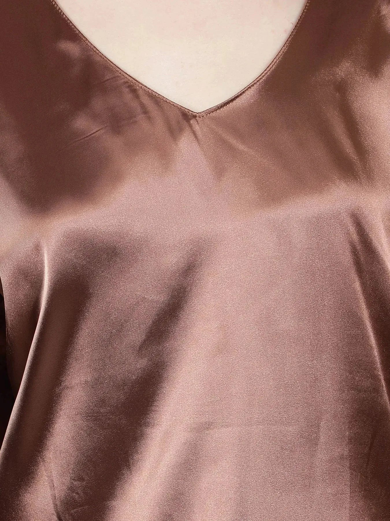 V-Neck Satin Top