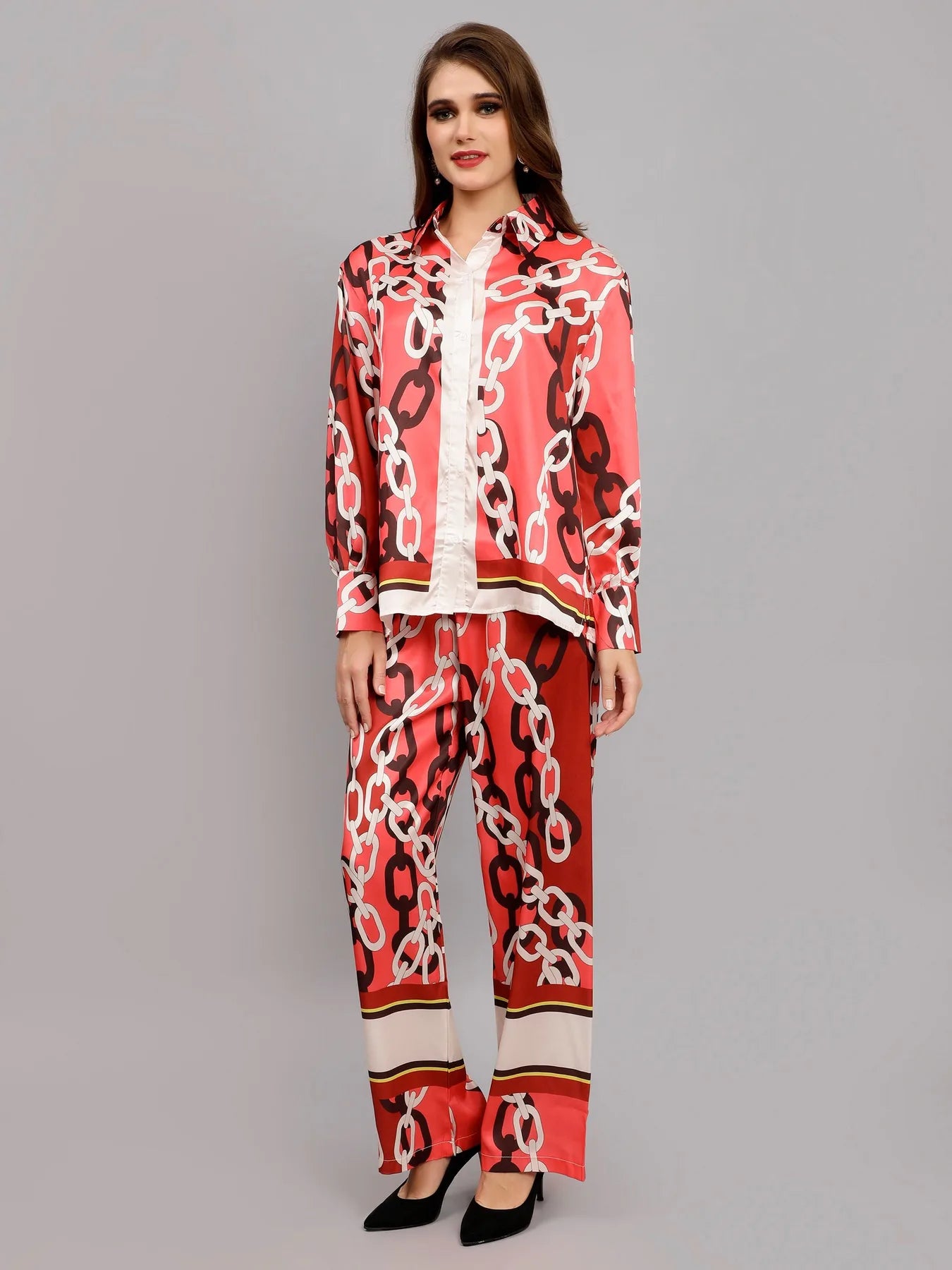 Chain Print Two-Piece Set