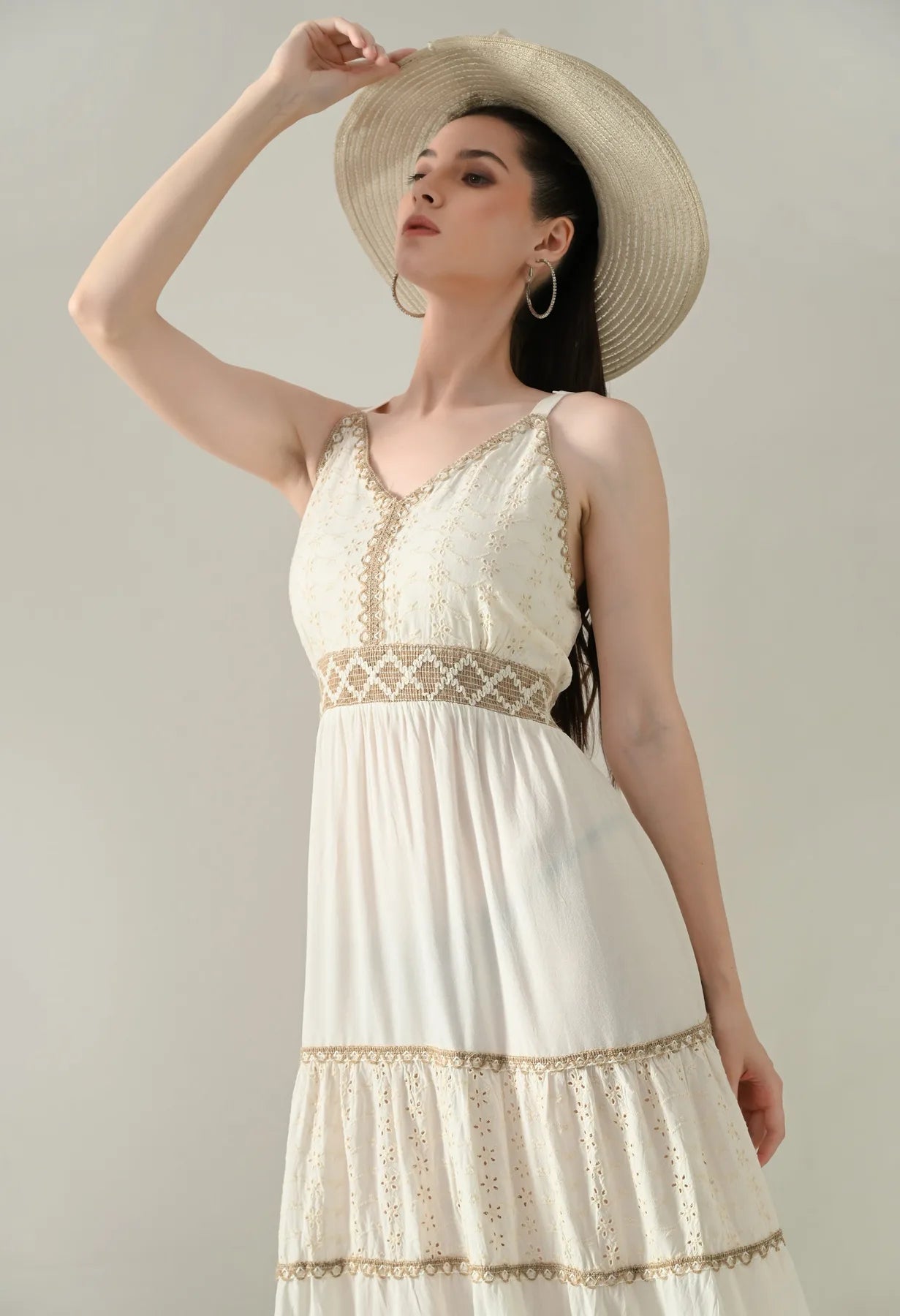 Schiffli Charm Maxi Dress