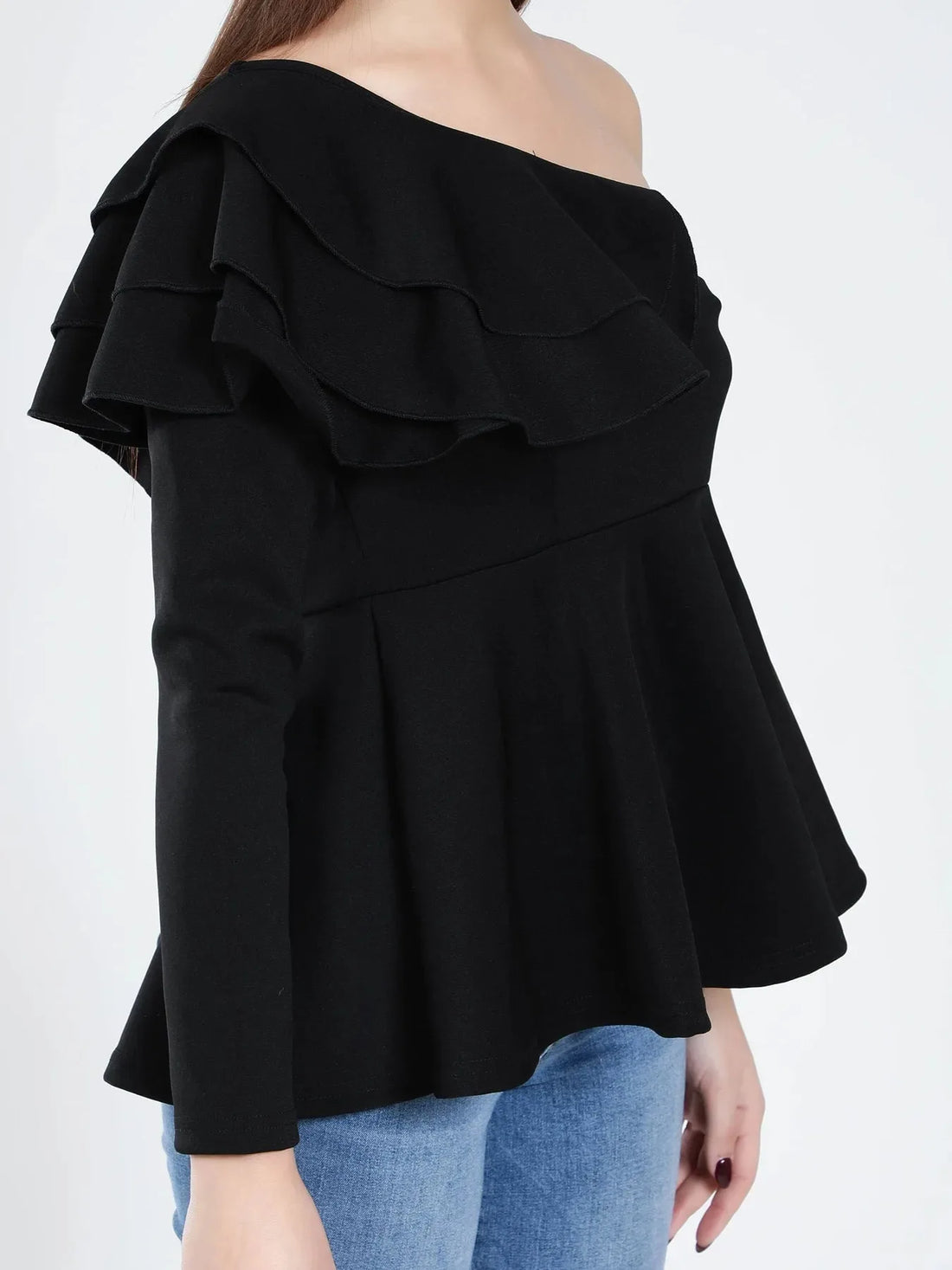 Off-Shoulder Peplum Blouse