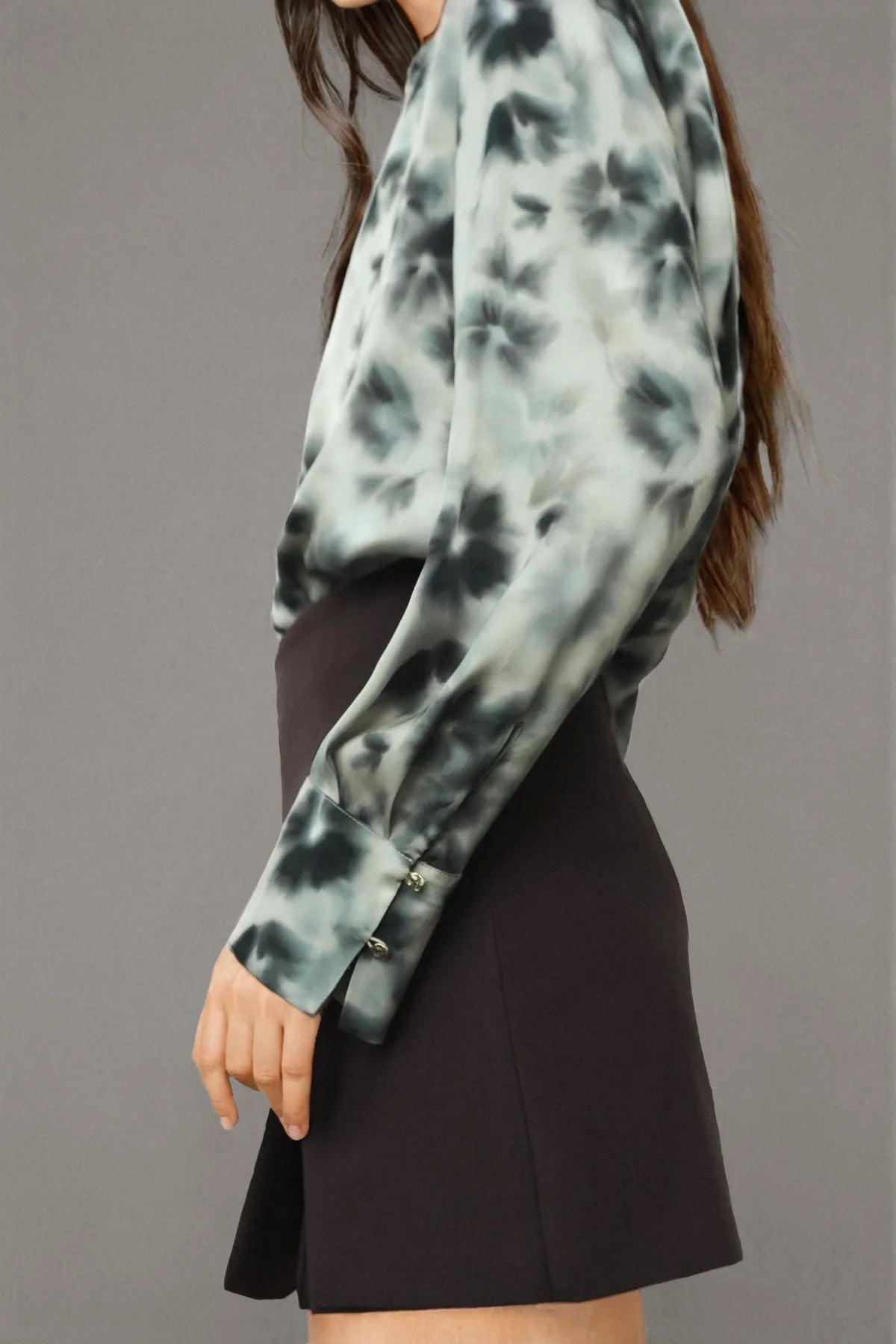 Floral Printed Satin Shirt