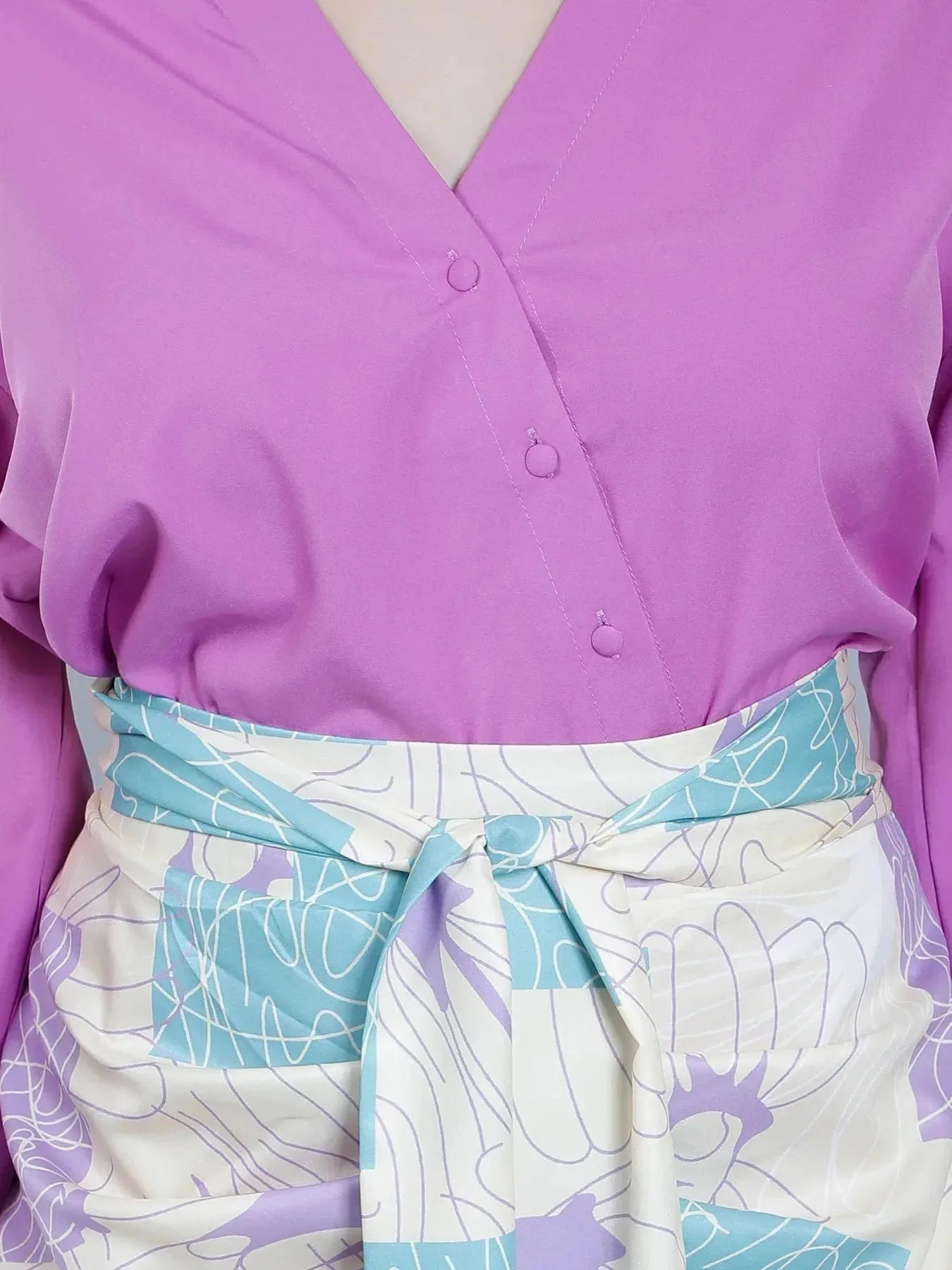 Scribble Printed Two-Piece Set