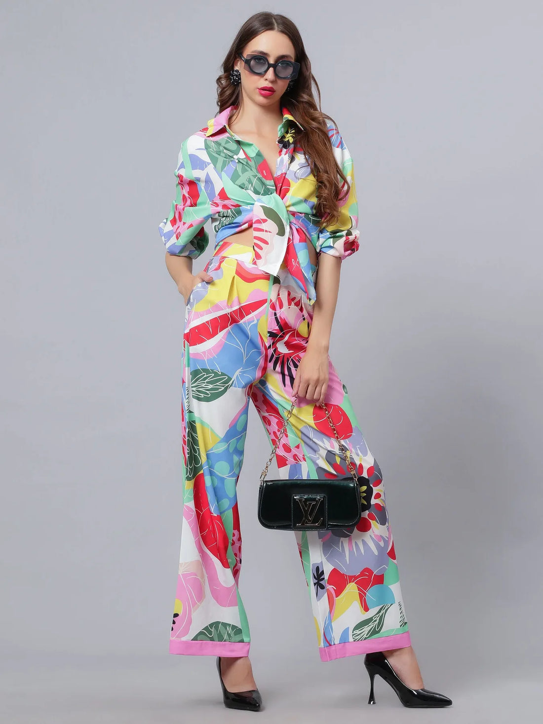 Multicolour Printed Two-Piece Set