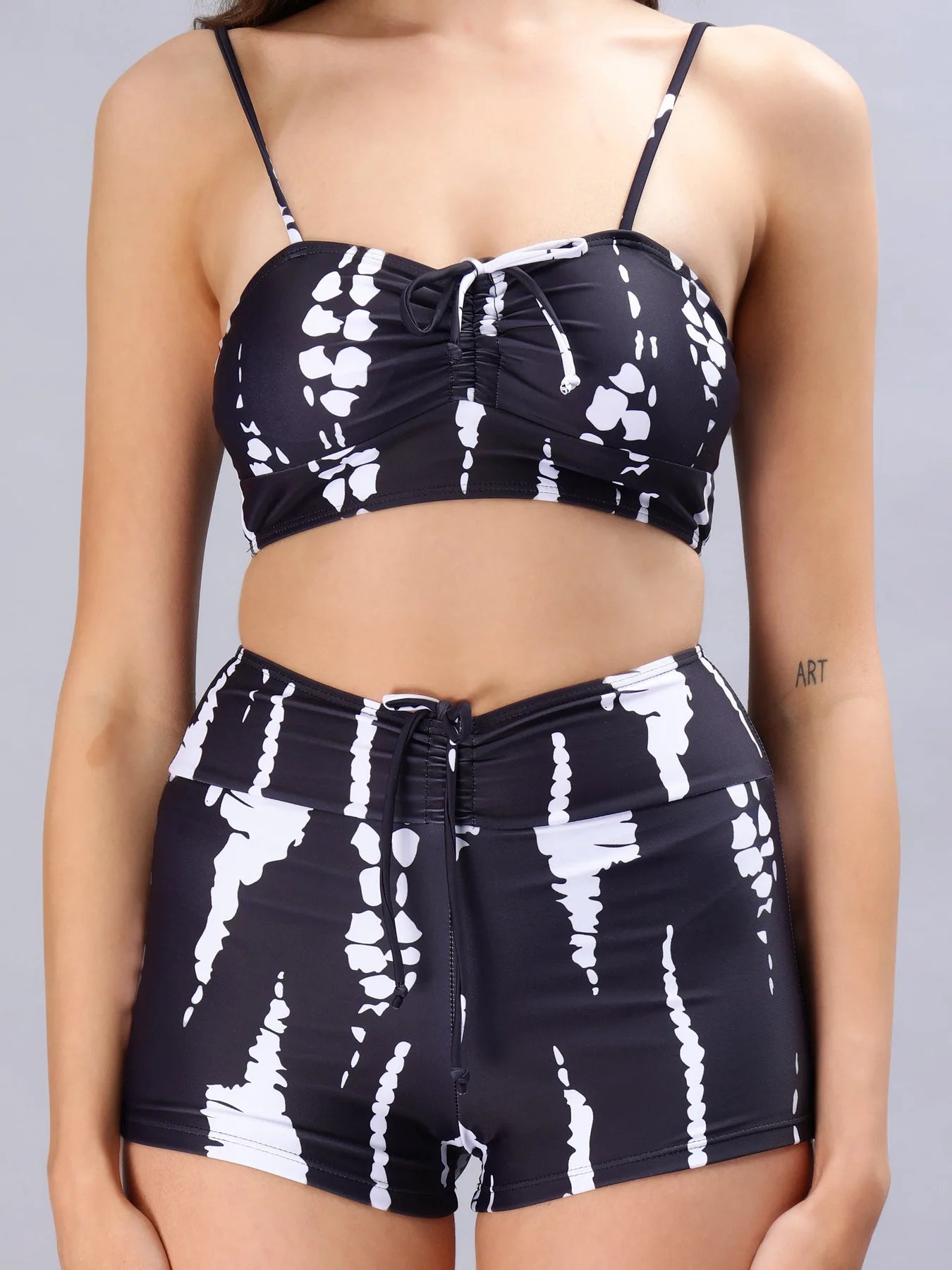 Black and White Bikini Set