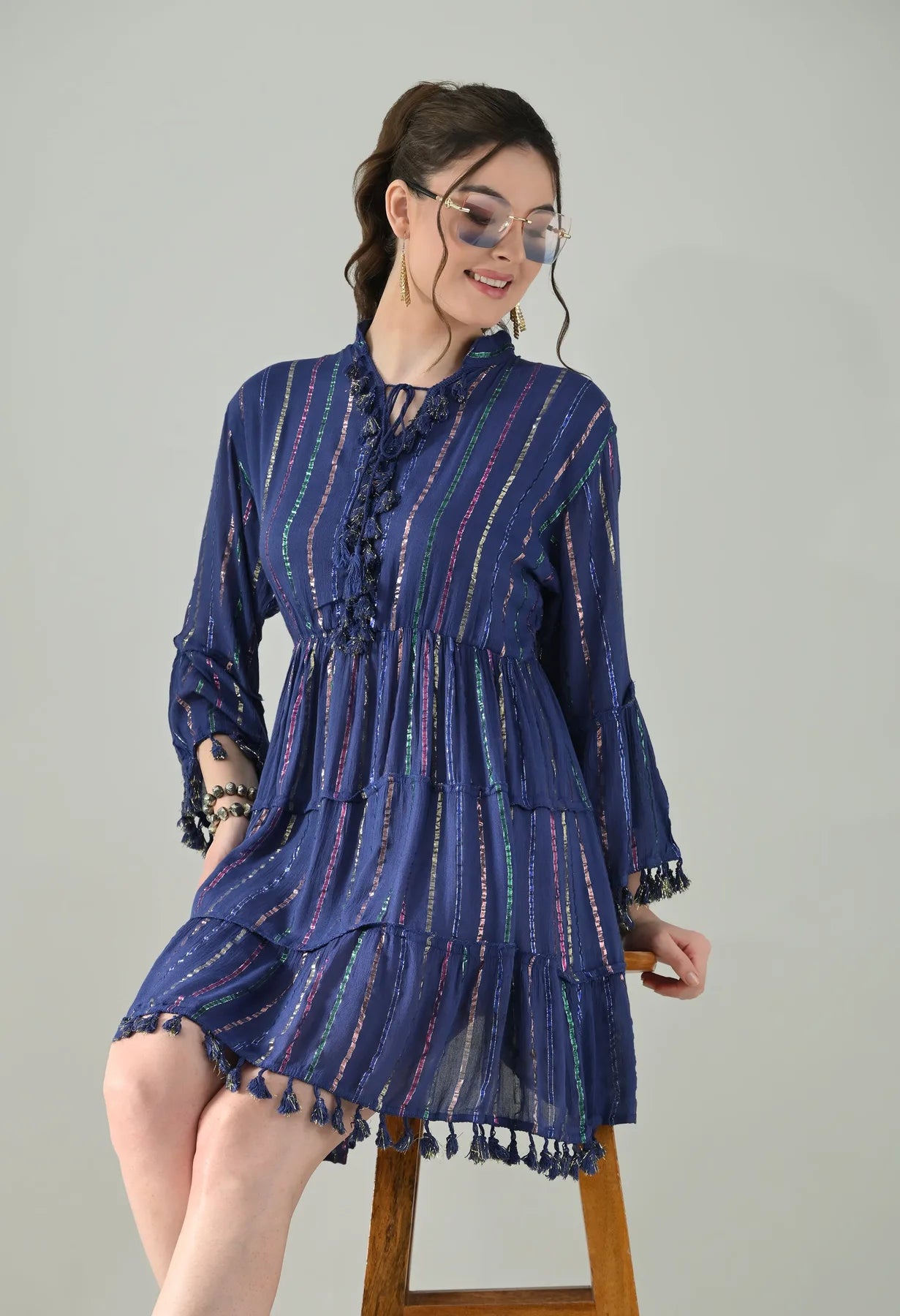 Lurex Charm Short Dress