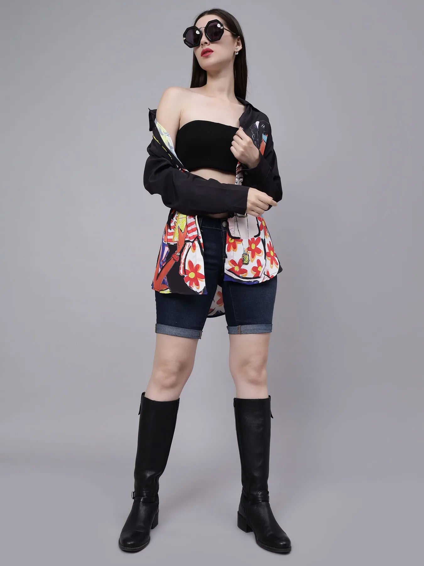 Hip-Hop Girls Oversized Shirt