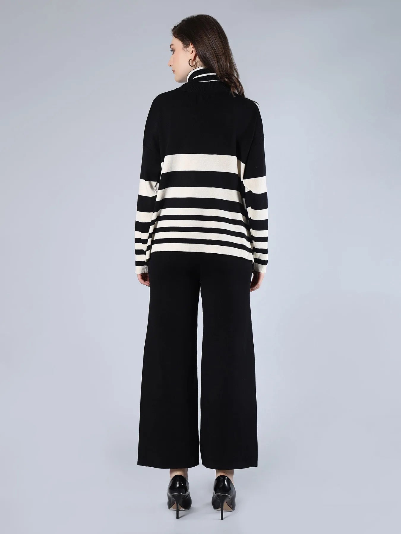 Striped Knitted Two Piece Set