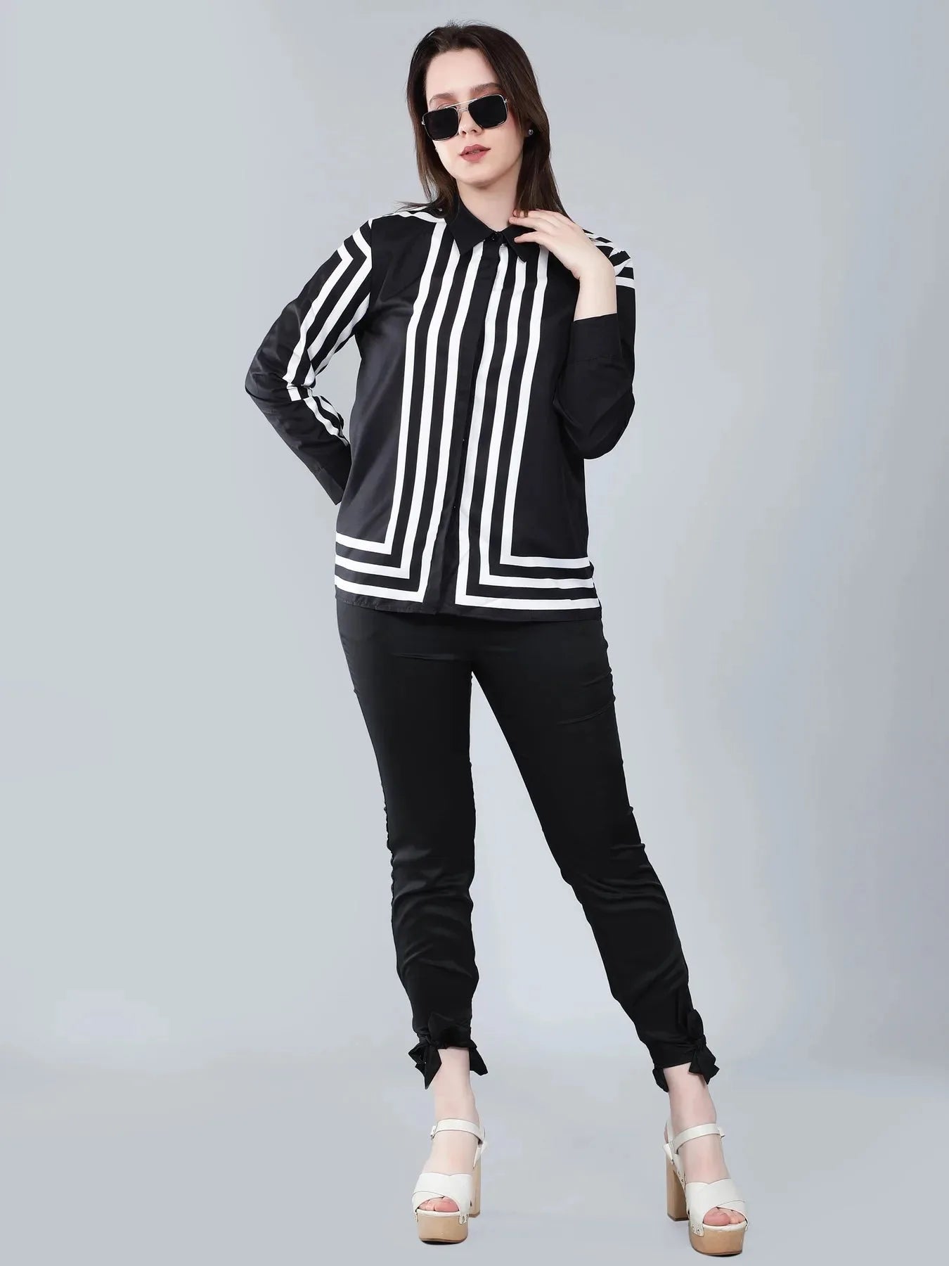 Geometric Striped Shirt