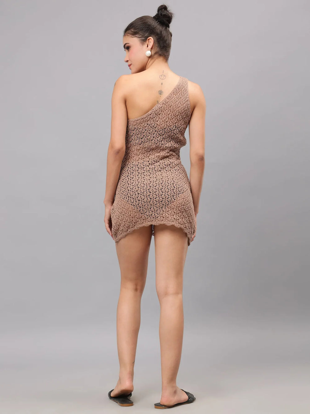 One Shoulder Crochet Cover Up