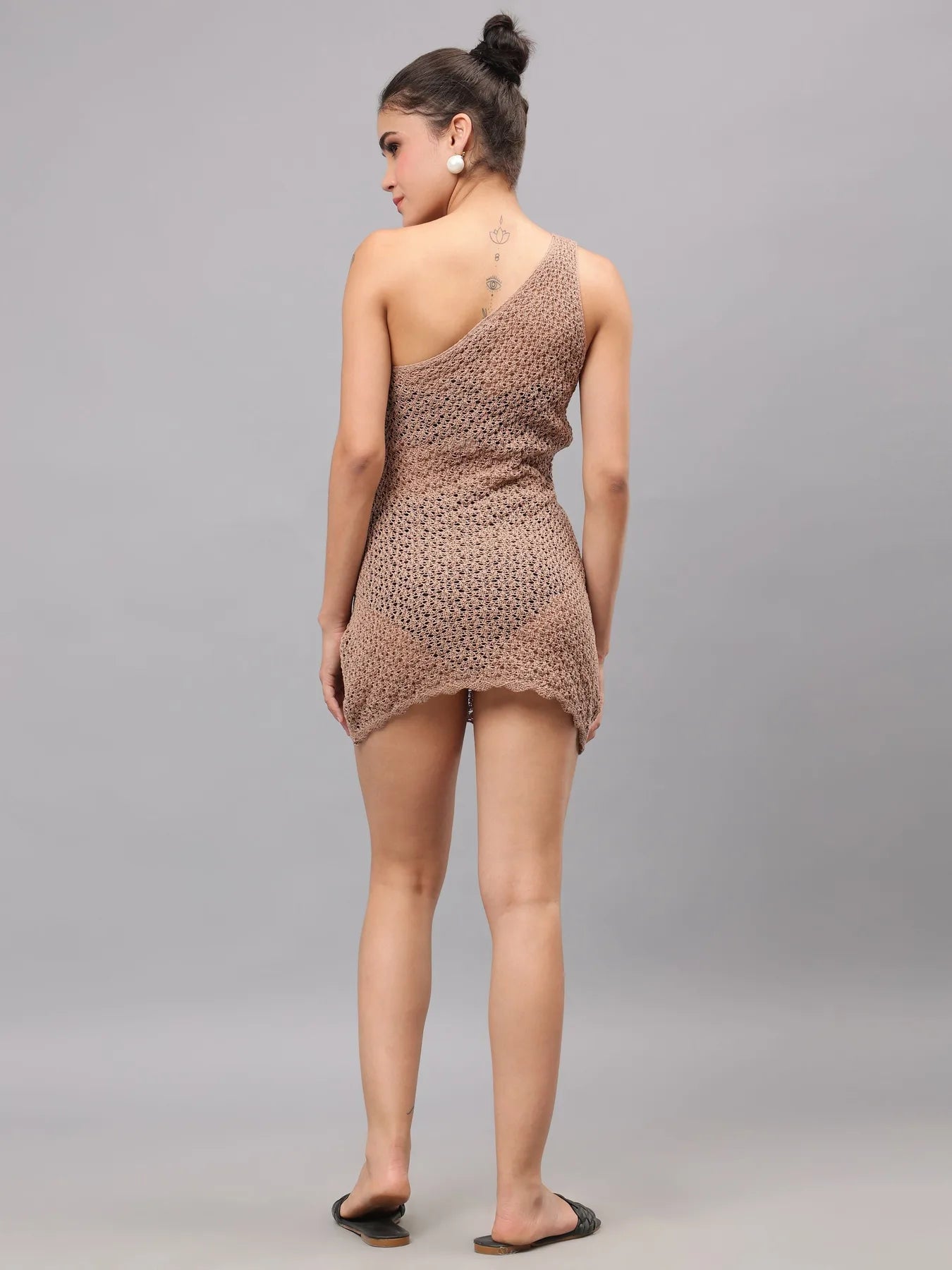 One Shoulder Crochet Cover Up