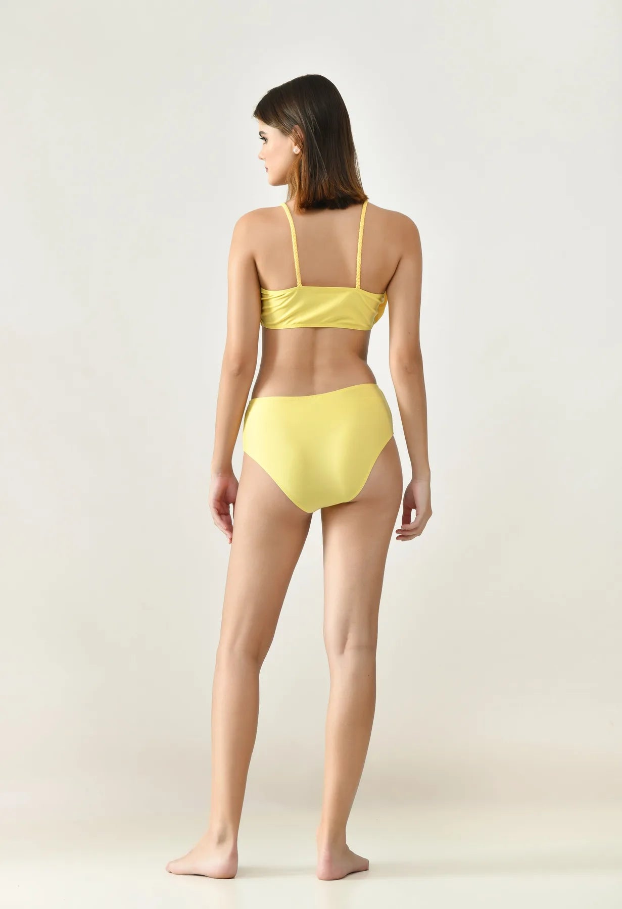 Solid Bikini Set With Sarong