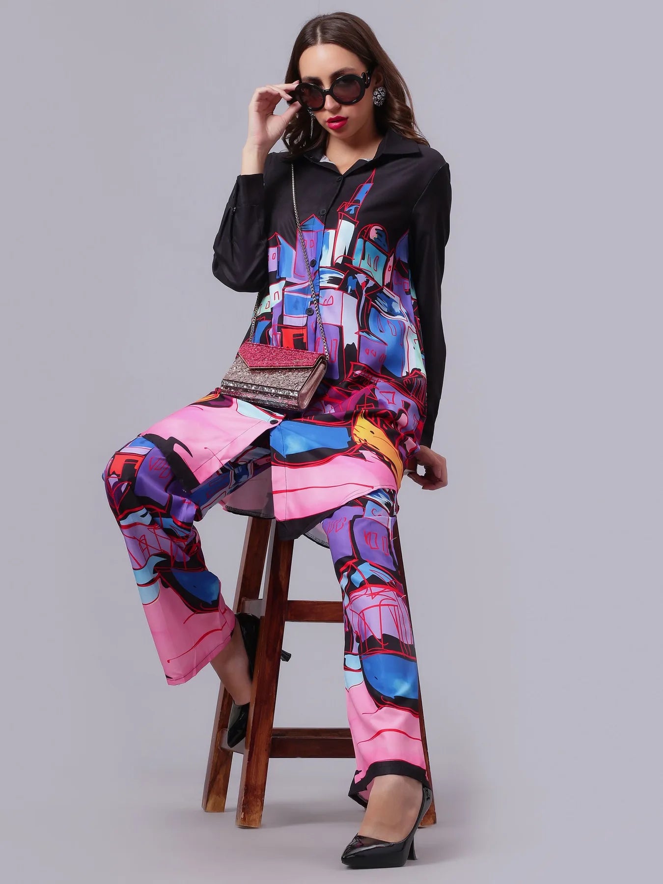 Town House Printed Two-Piece Set