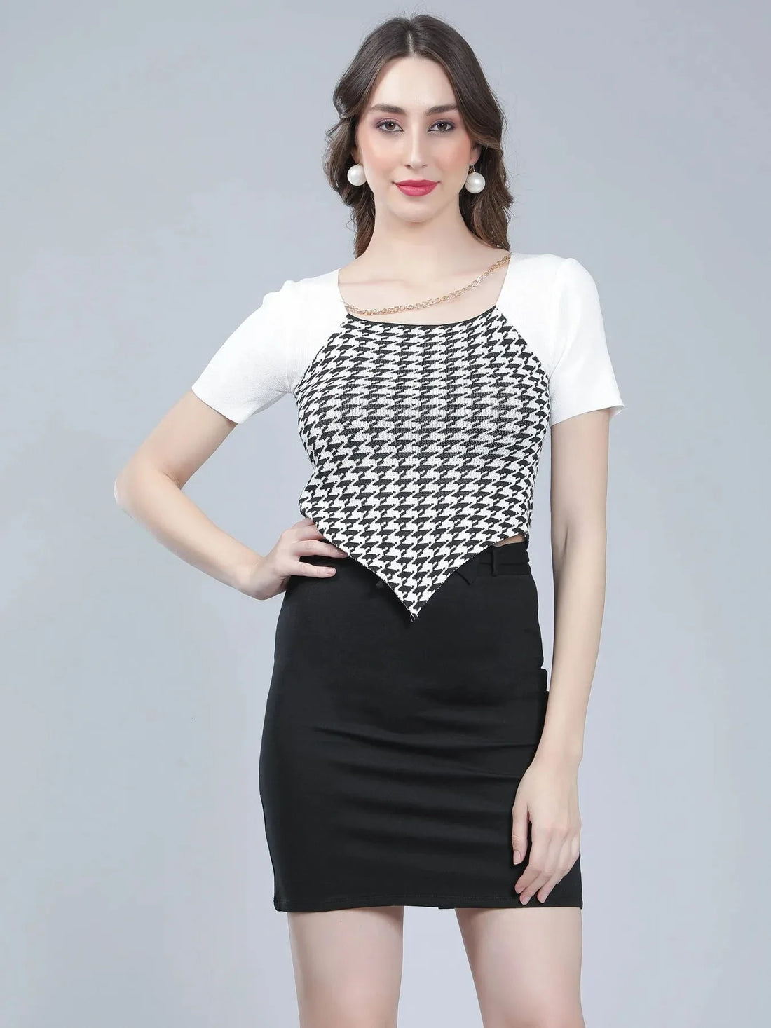 Herringbone Knitted Top