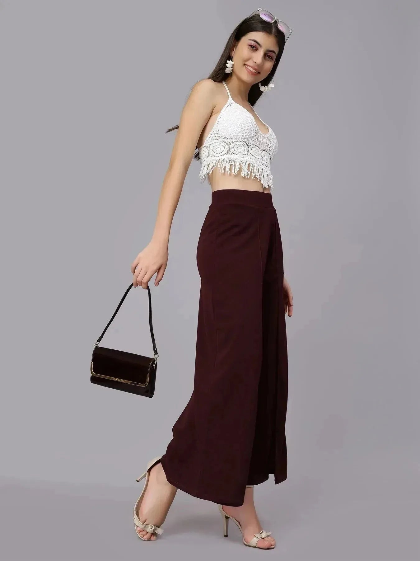Front Overlap Slit Pants