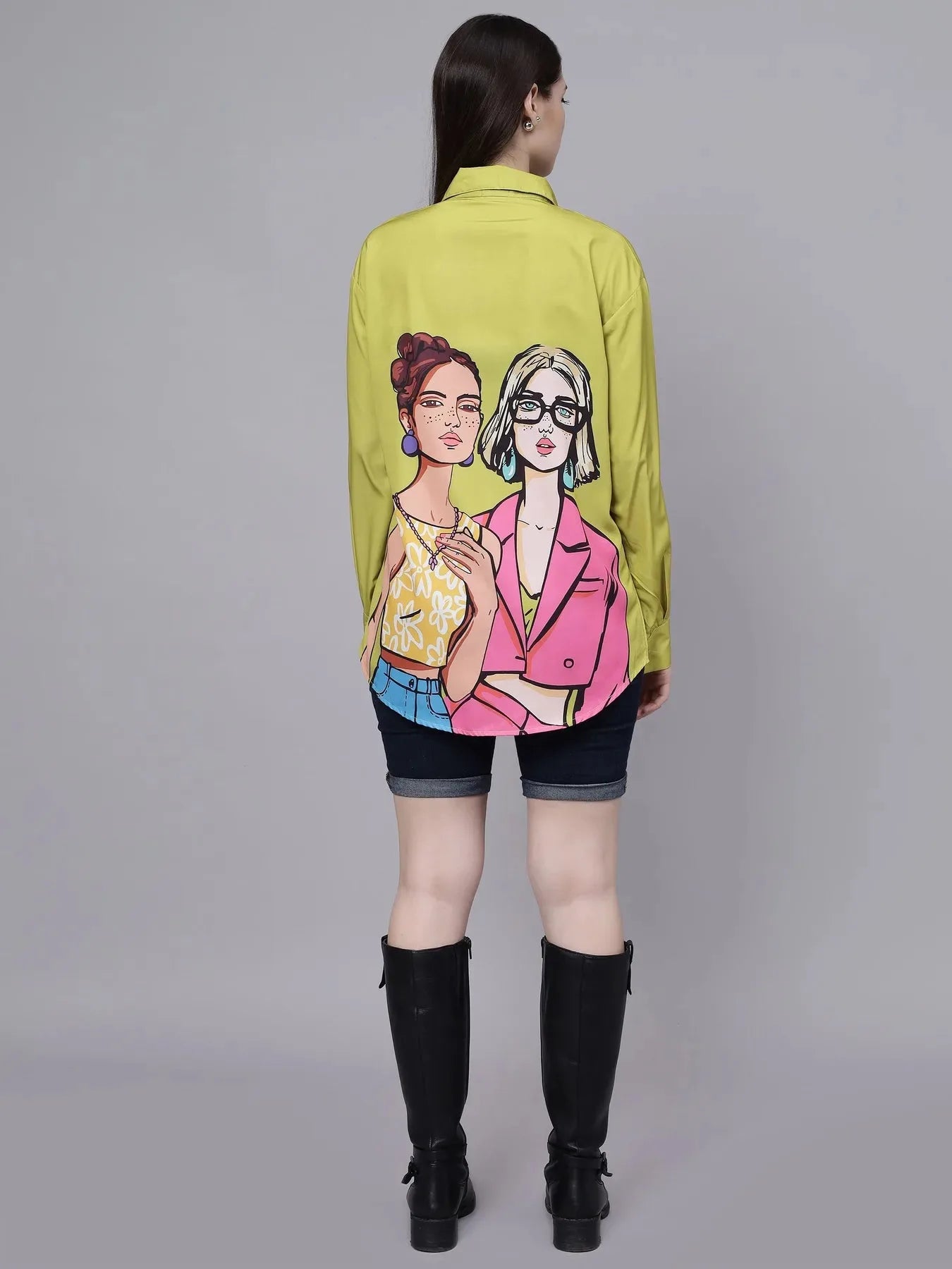 Fashionable Girls Oversized Shirt