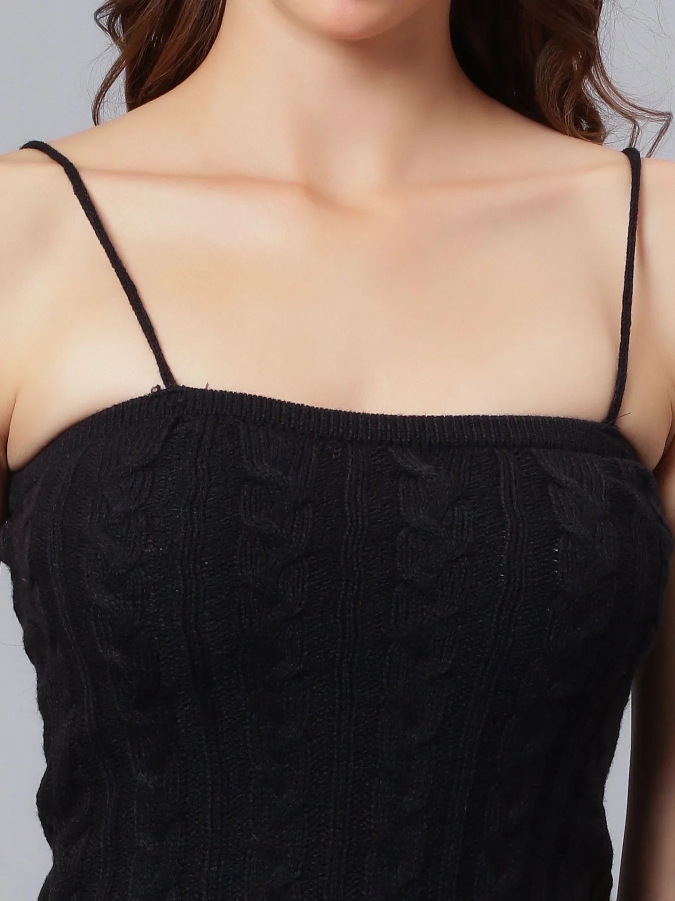 Cable Knitted Midi Dress