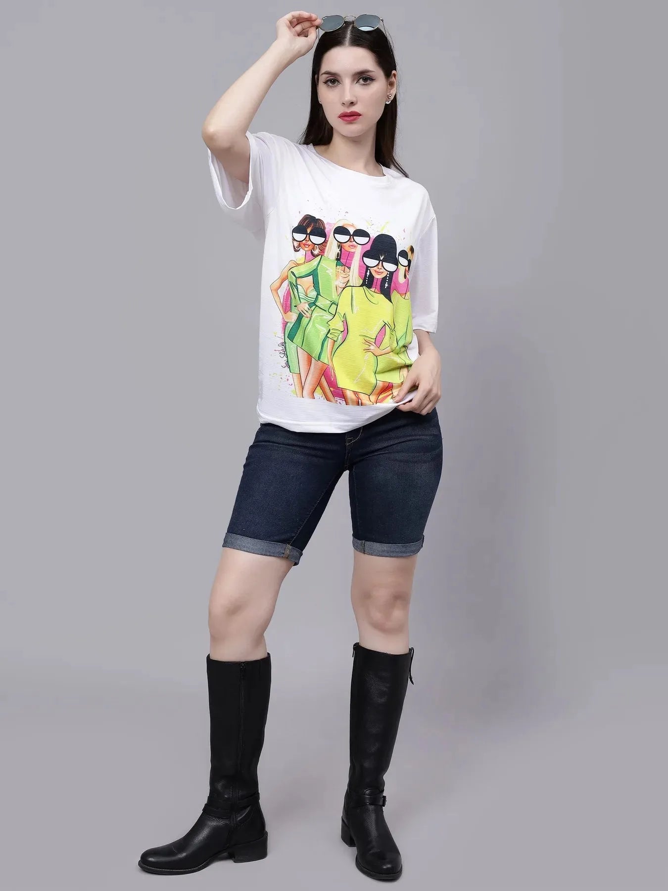 Girl Gang Graphic Oversized T- Shirt