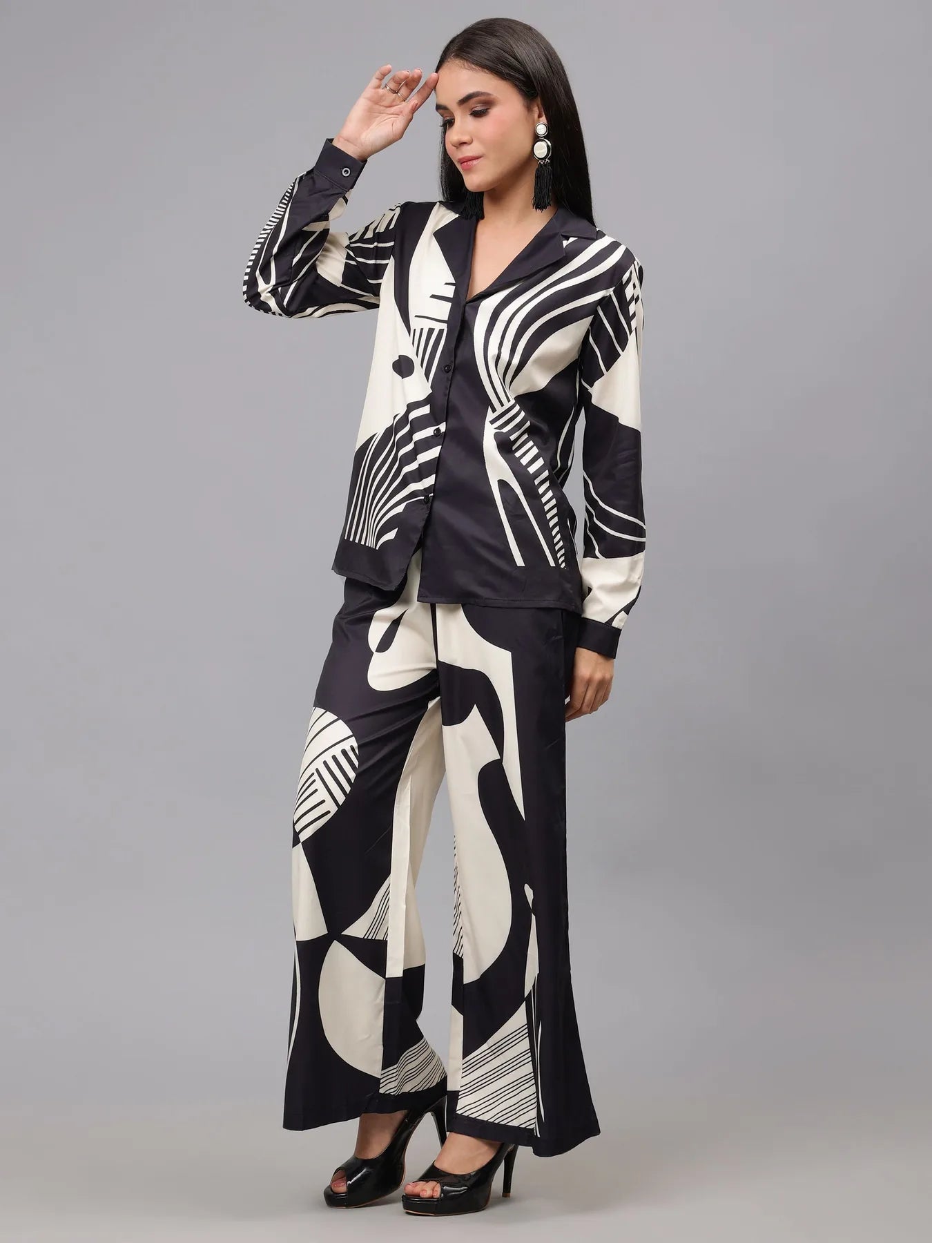 Abstract Printed Two-Piece Set