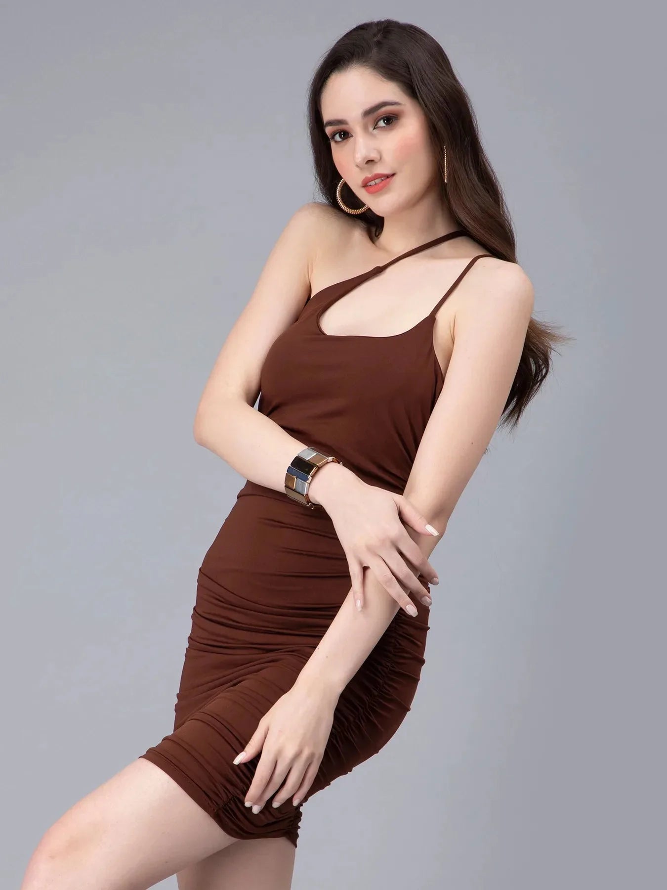 Strappy Dress With Ruching