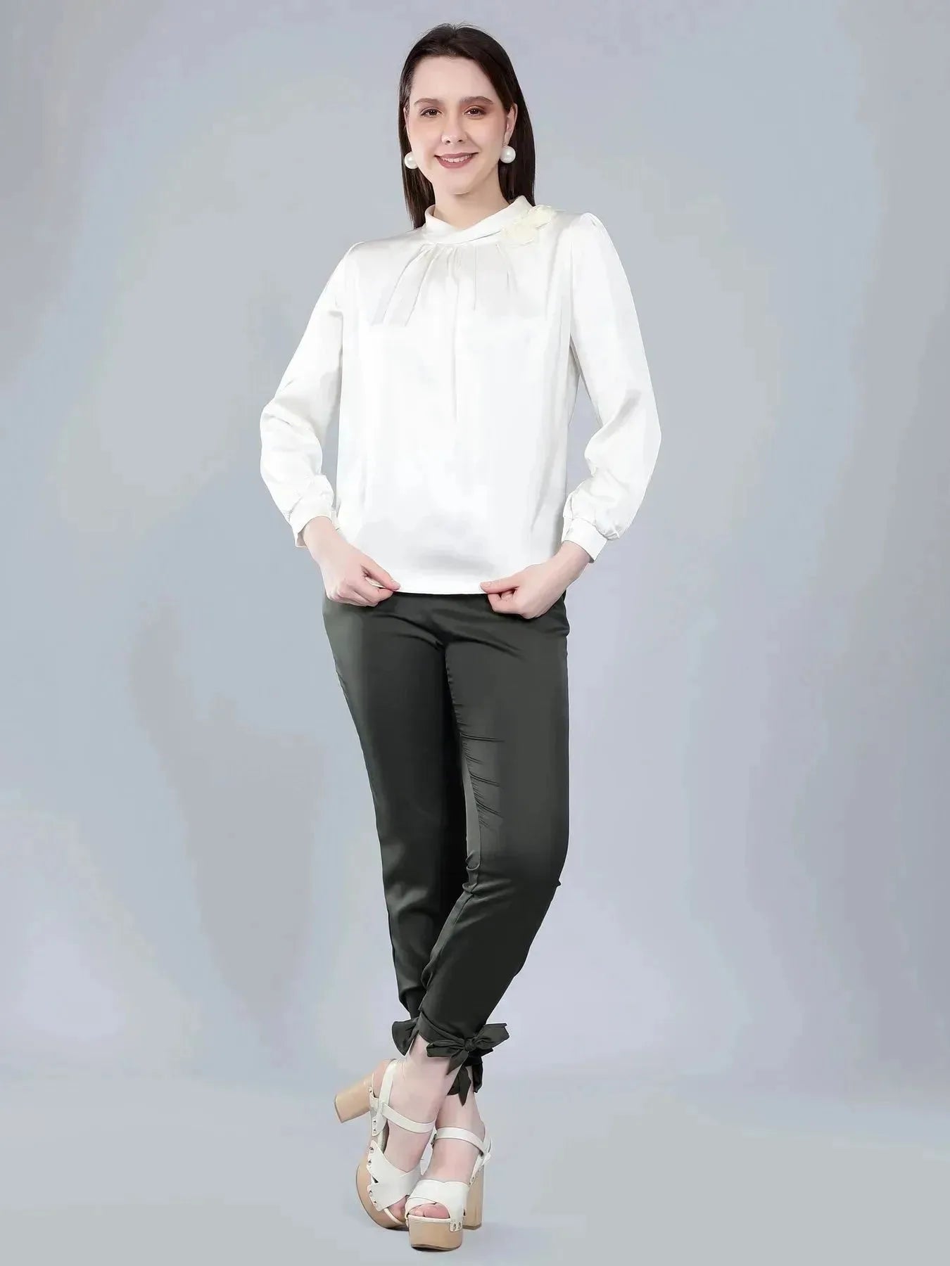 Mandarin Collar Blouse