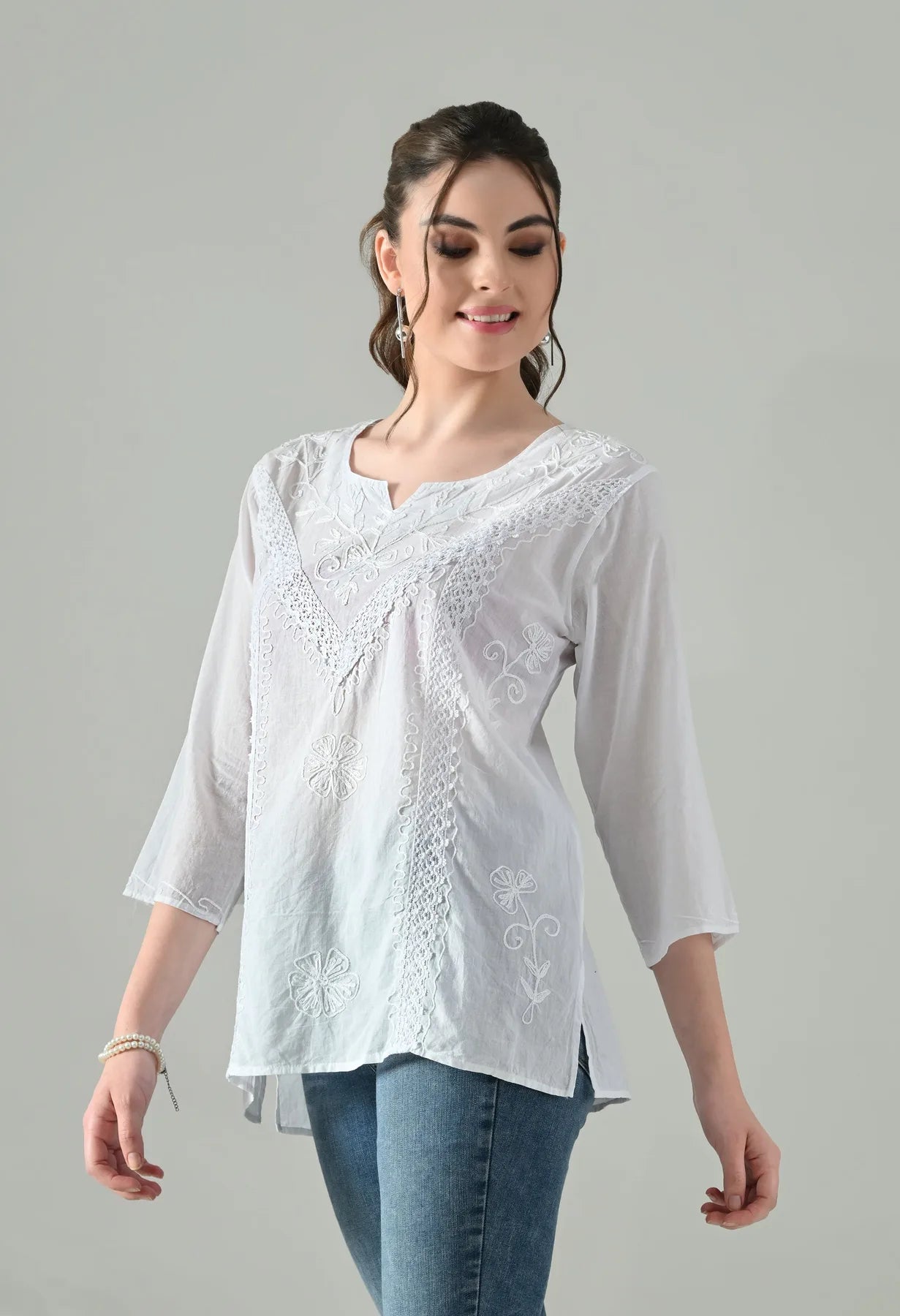 Sweetheart Bloom Embroidered Top