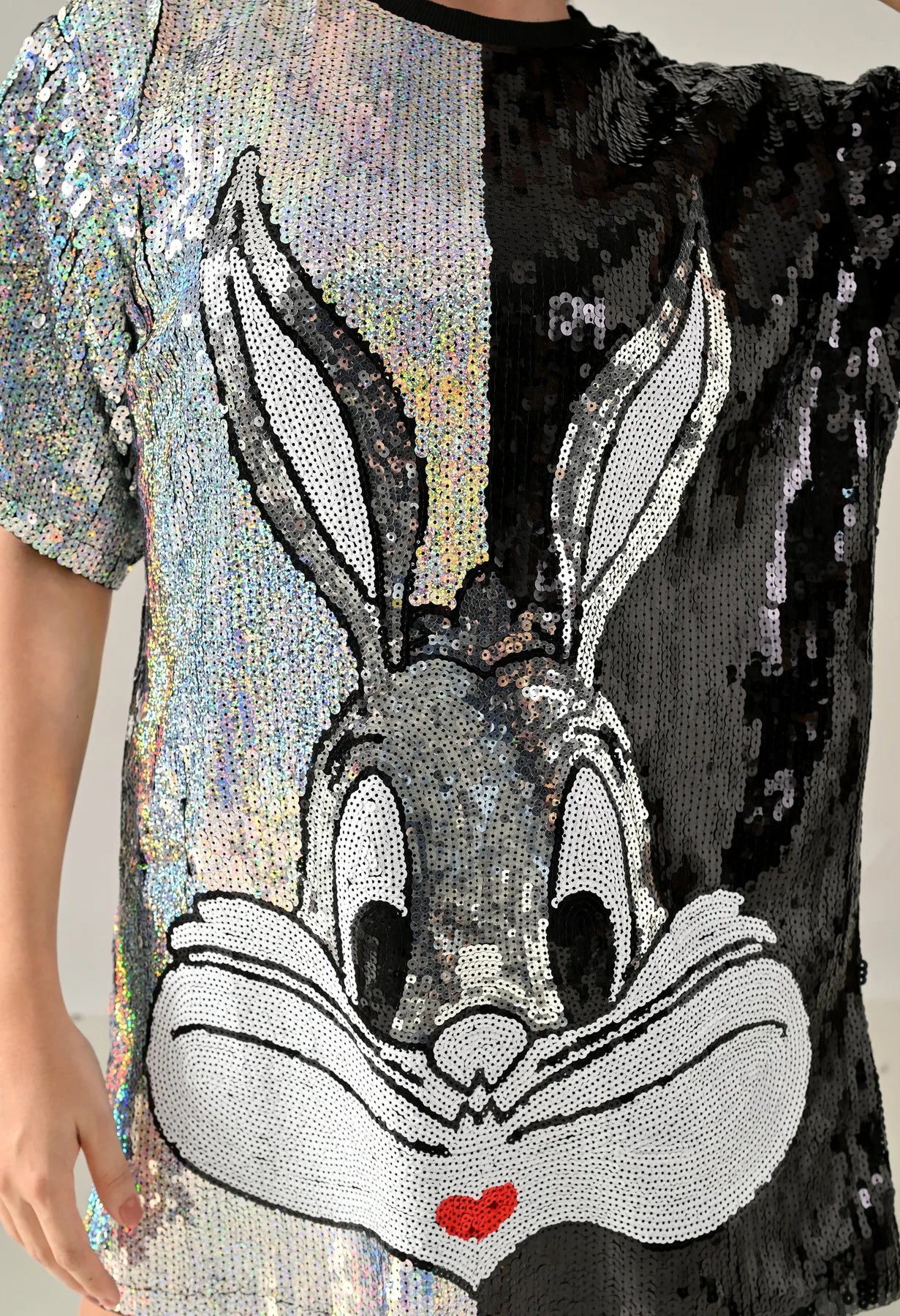 Bunny Colorblock Sequence Dress