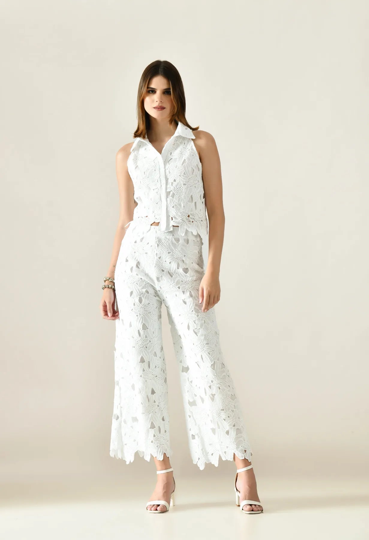 Floral Hollow Lace Co-ord Set
