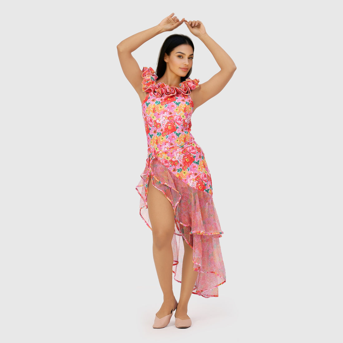 Ruffle Monokini With Sarong