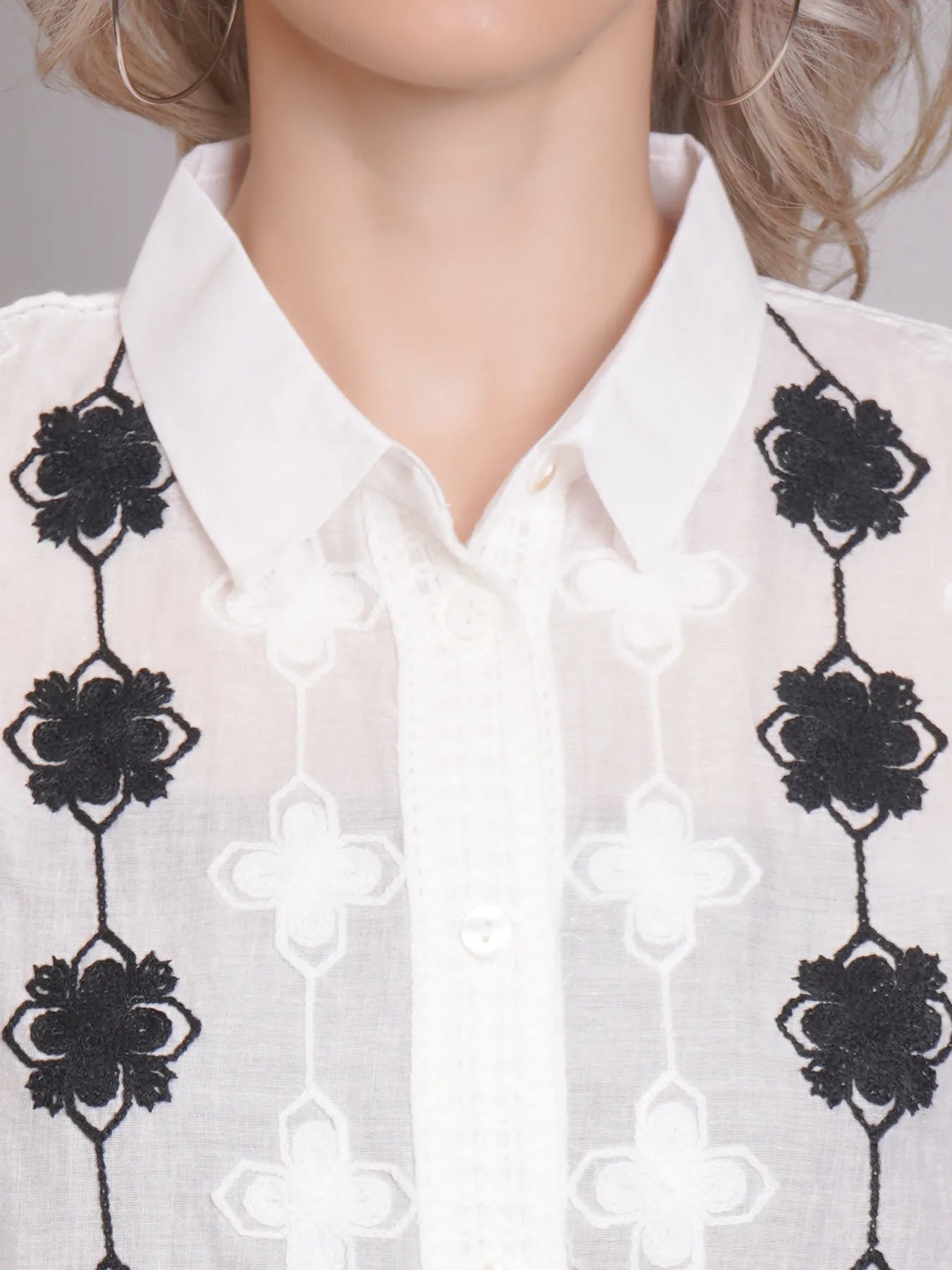 Chain Stitch Embroidered Shirt