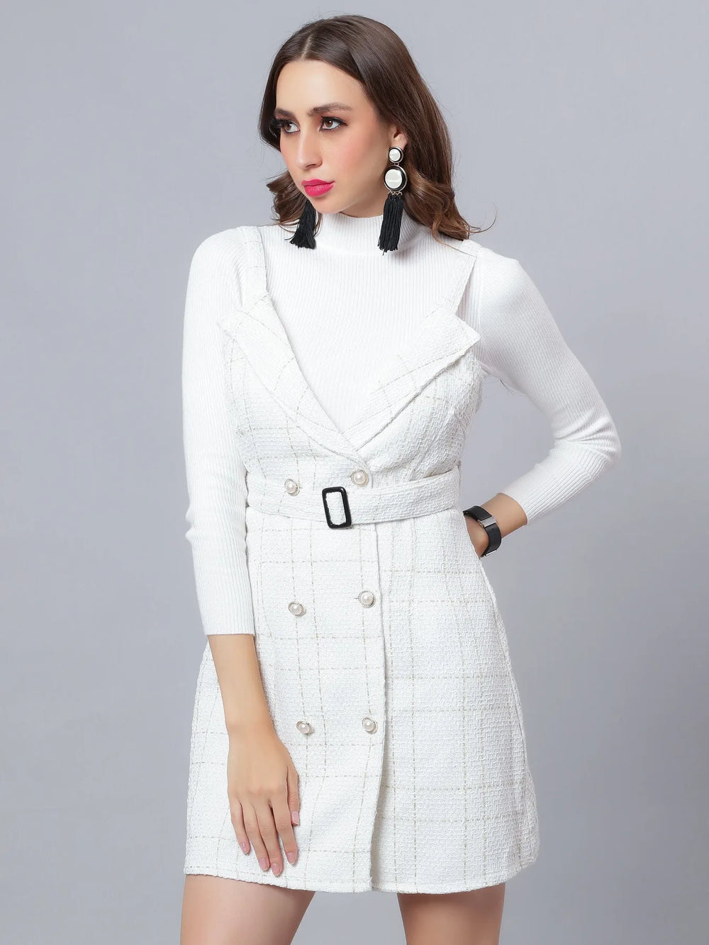 Button Accent Dress