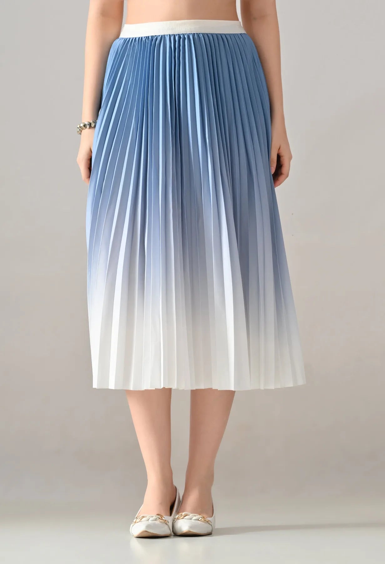 Ombre Pleated Two-Piece Set
