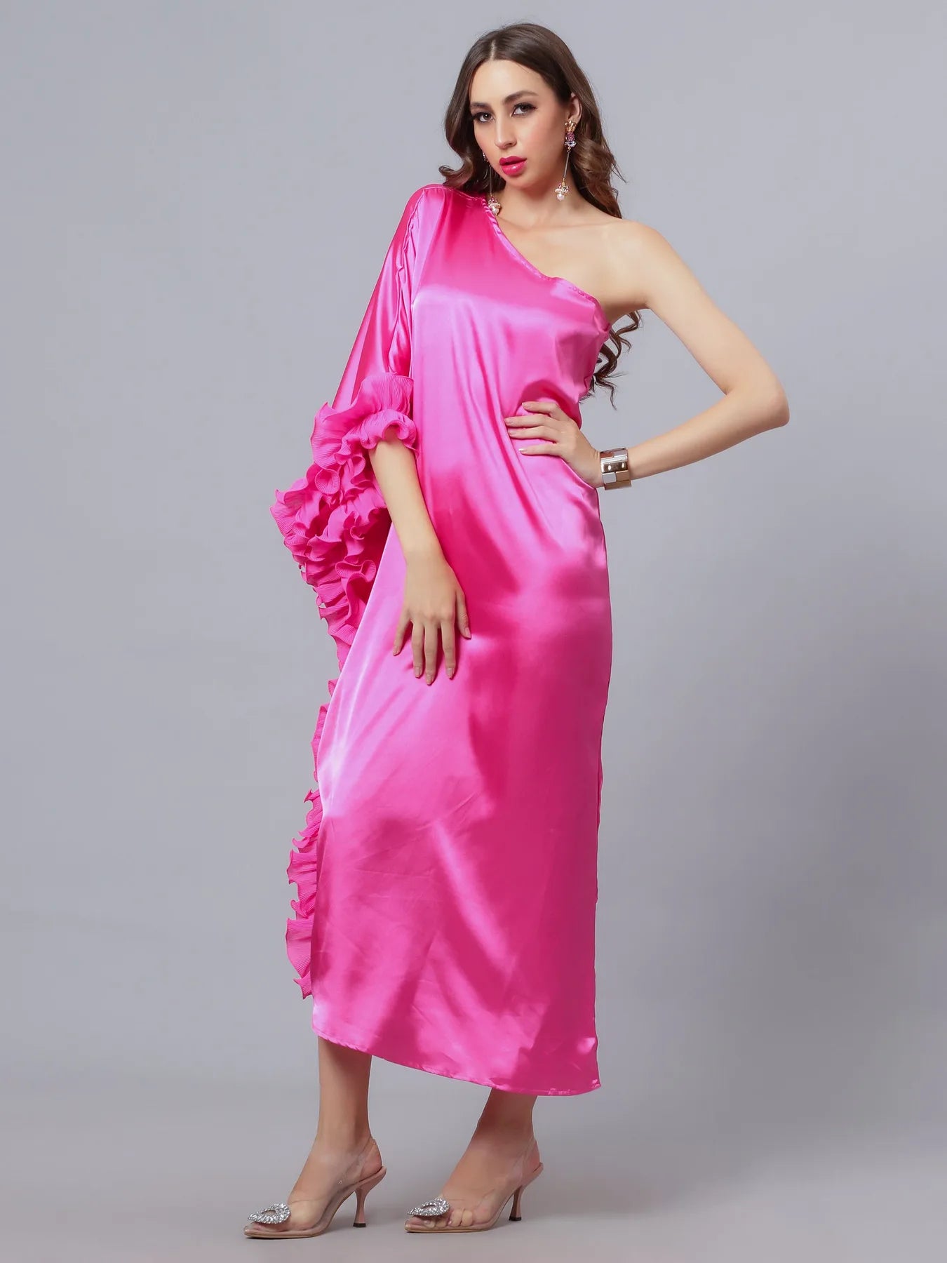 Ruffled Slip Dress
