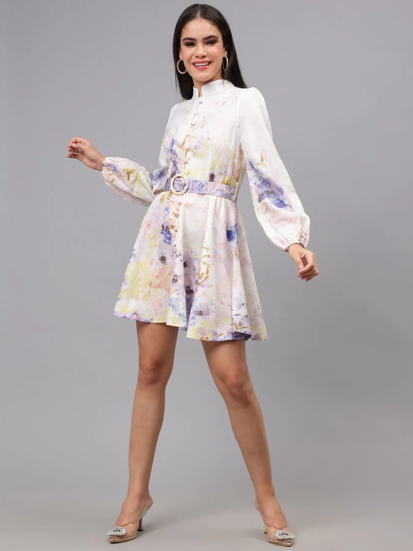 Floral Print Short Dress