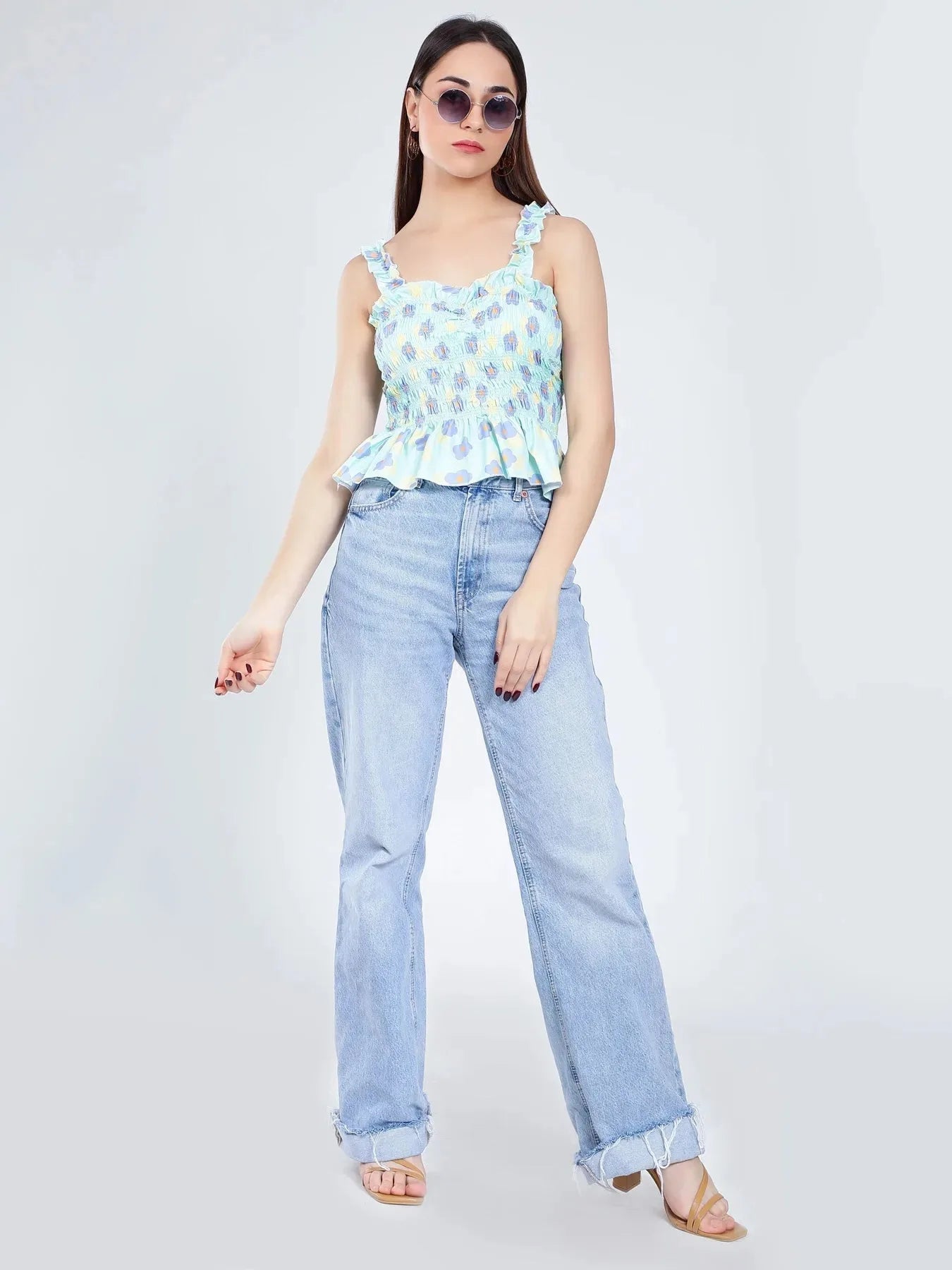 Floral Smocking Top