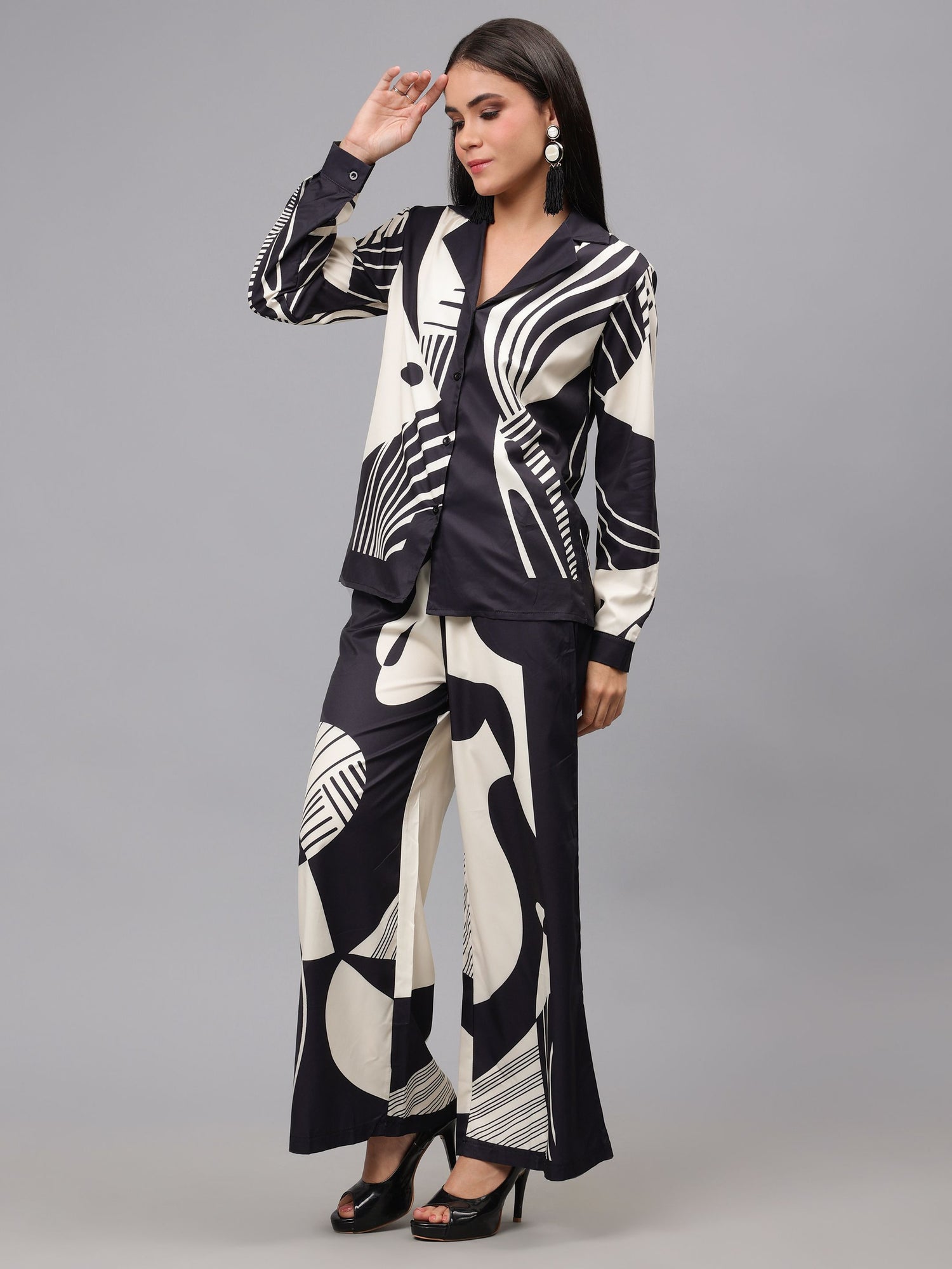 Abstract Printed Two-Piece Set
