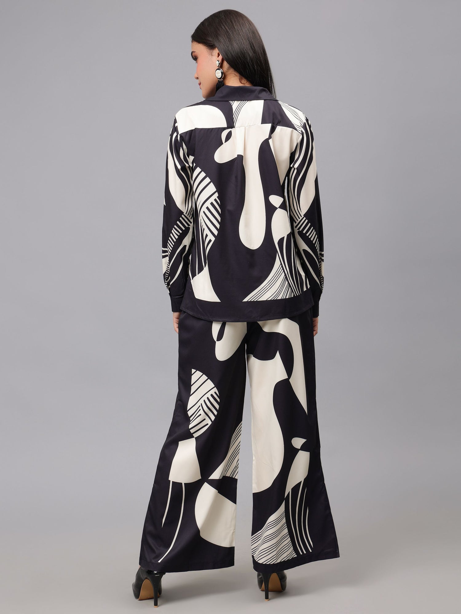Abstract Printed Two-Piece Set