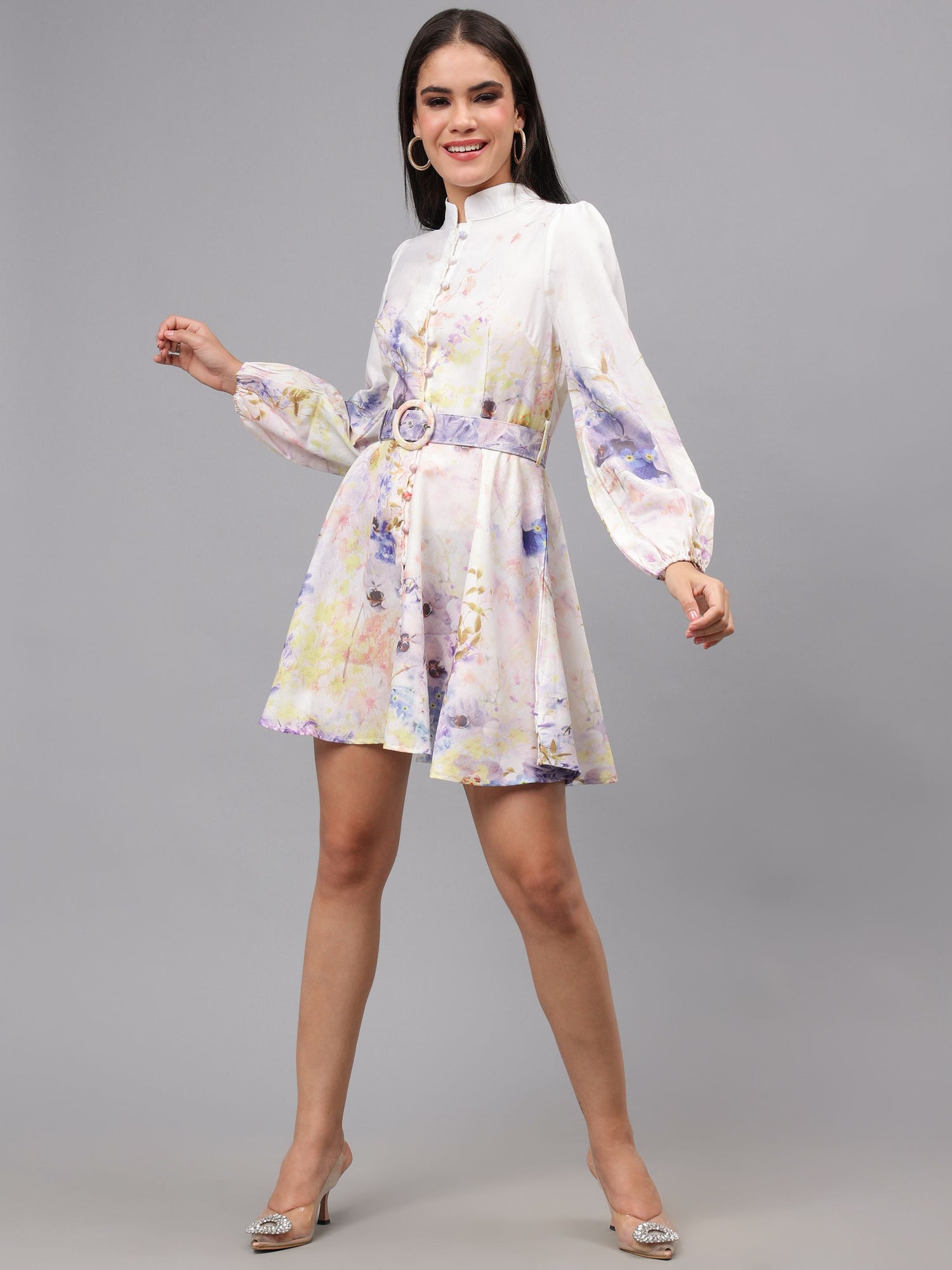 Floral Print Short Dress