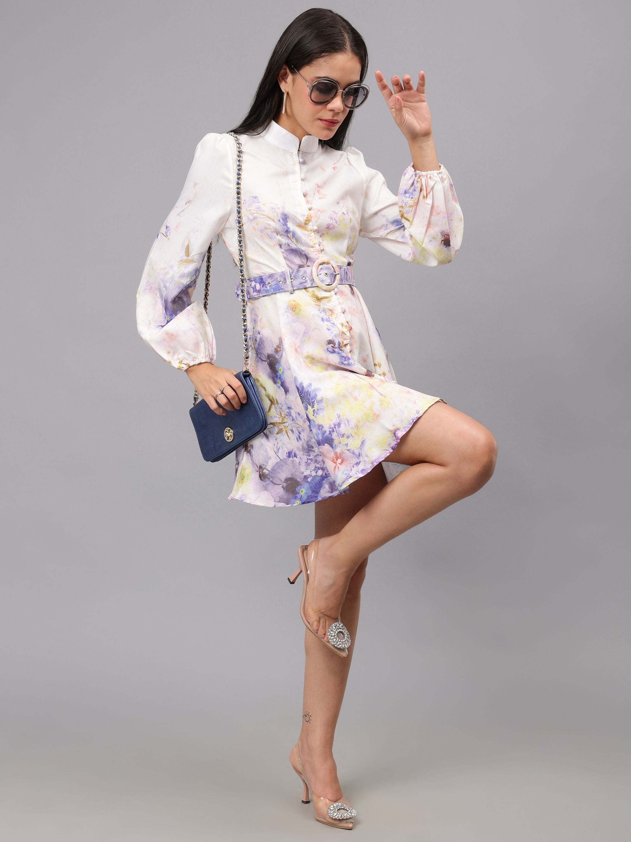 Floral Print Short Dress