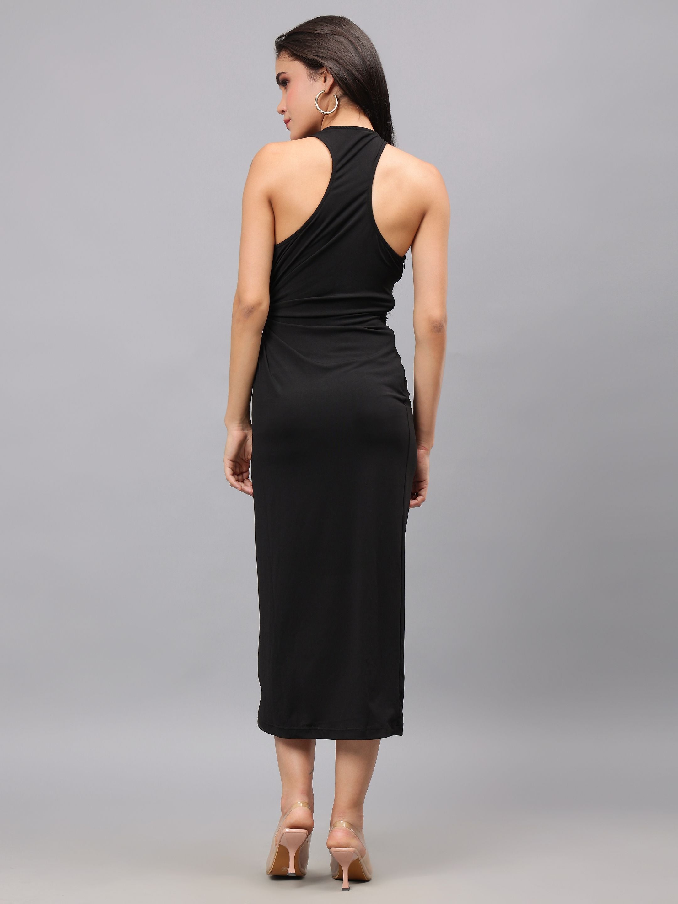 Cutout Detail Midi Dress