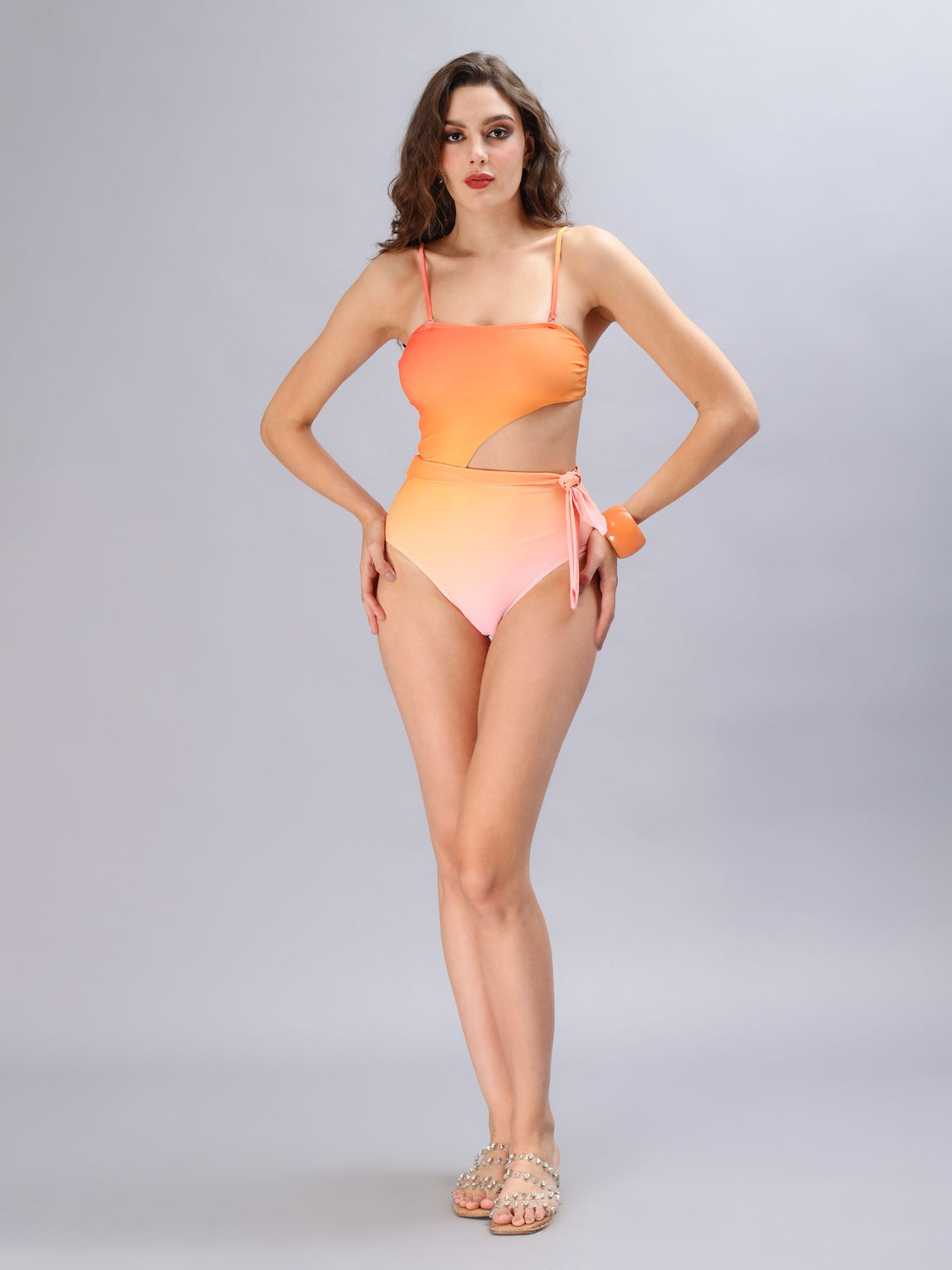 Sunset Ombre Side Knot Monokini