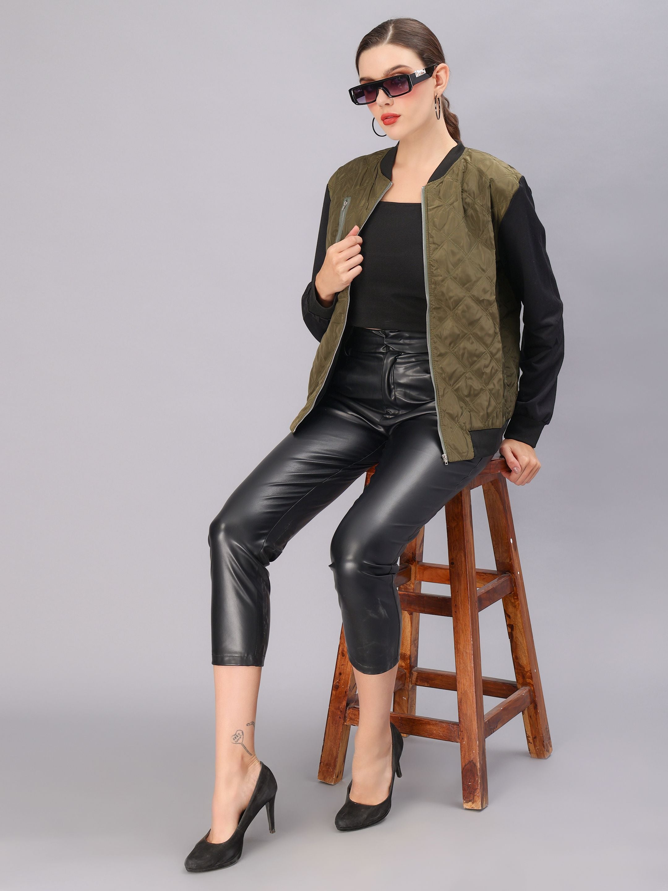 Zipper Bomber Jacket