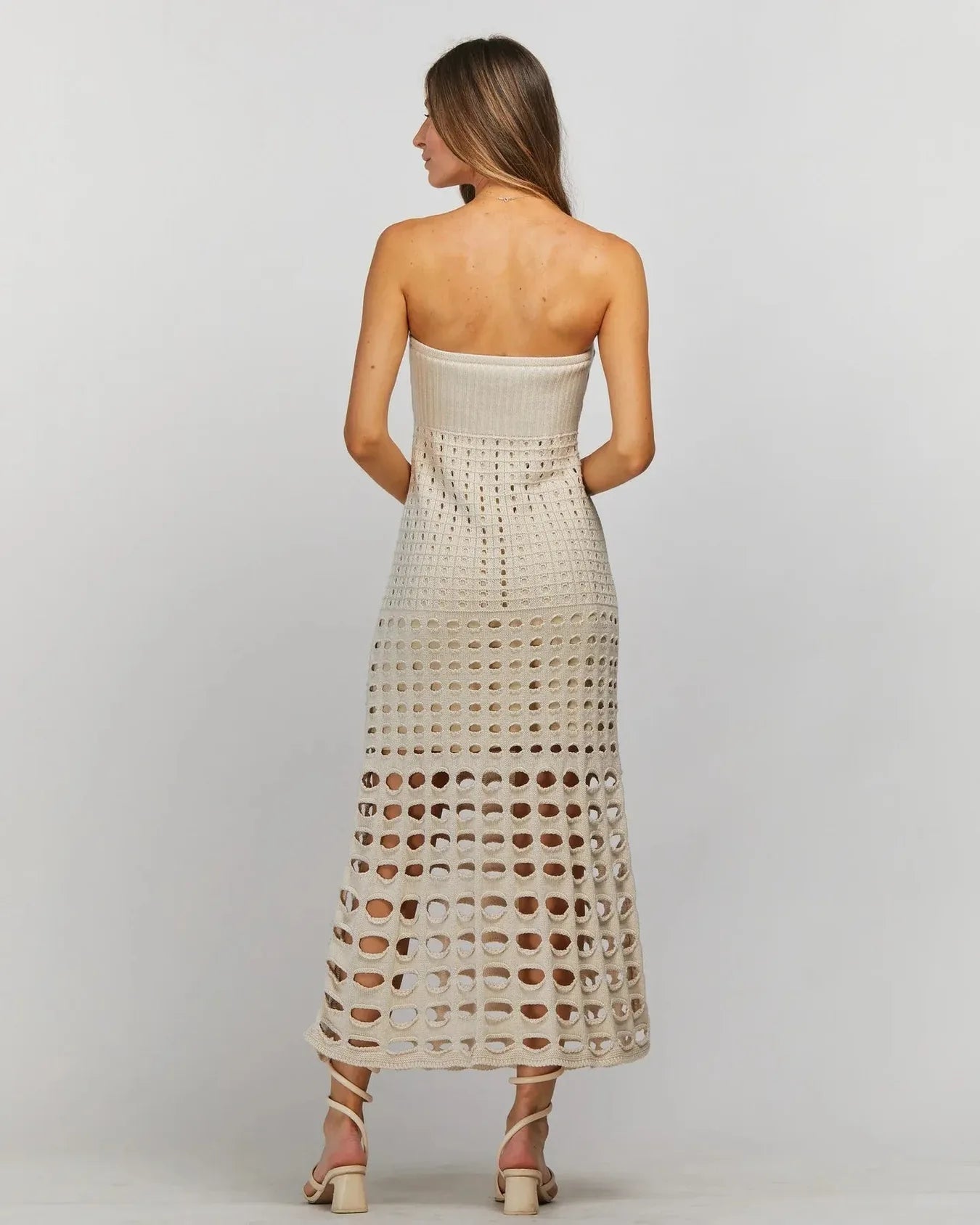 Hollow Out Knit Crochet Dress