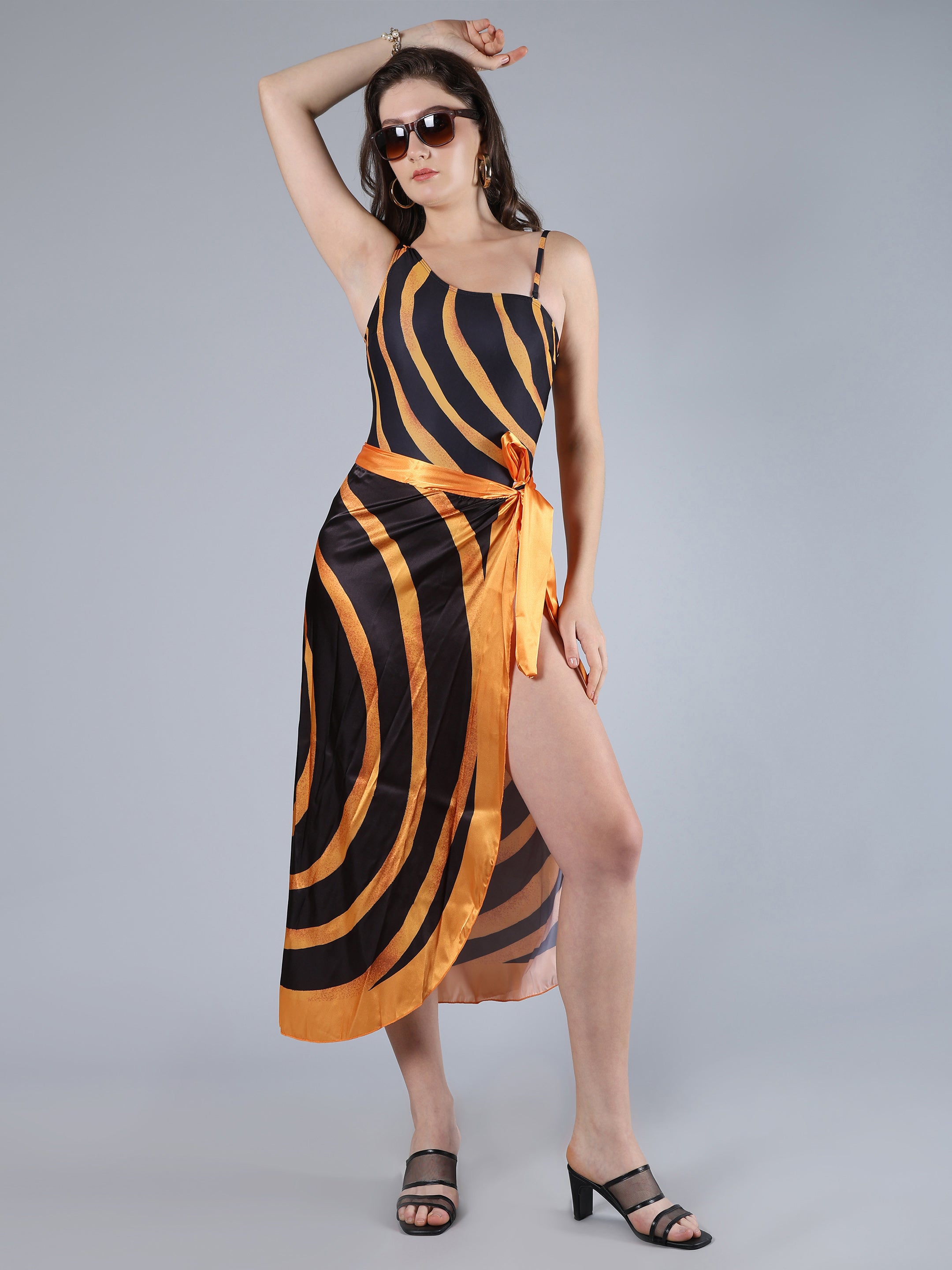 Printed Monokini With Sarong