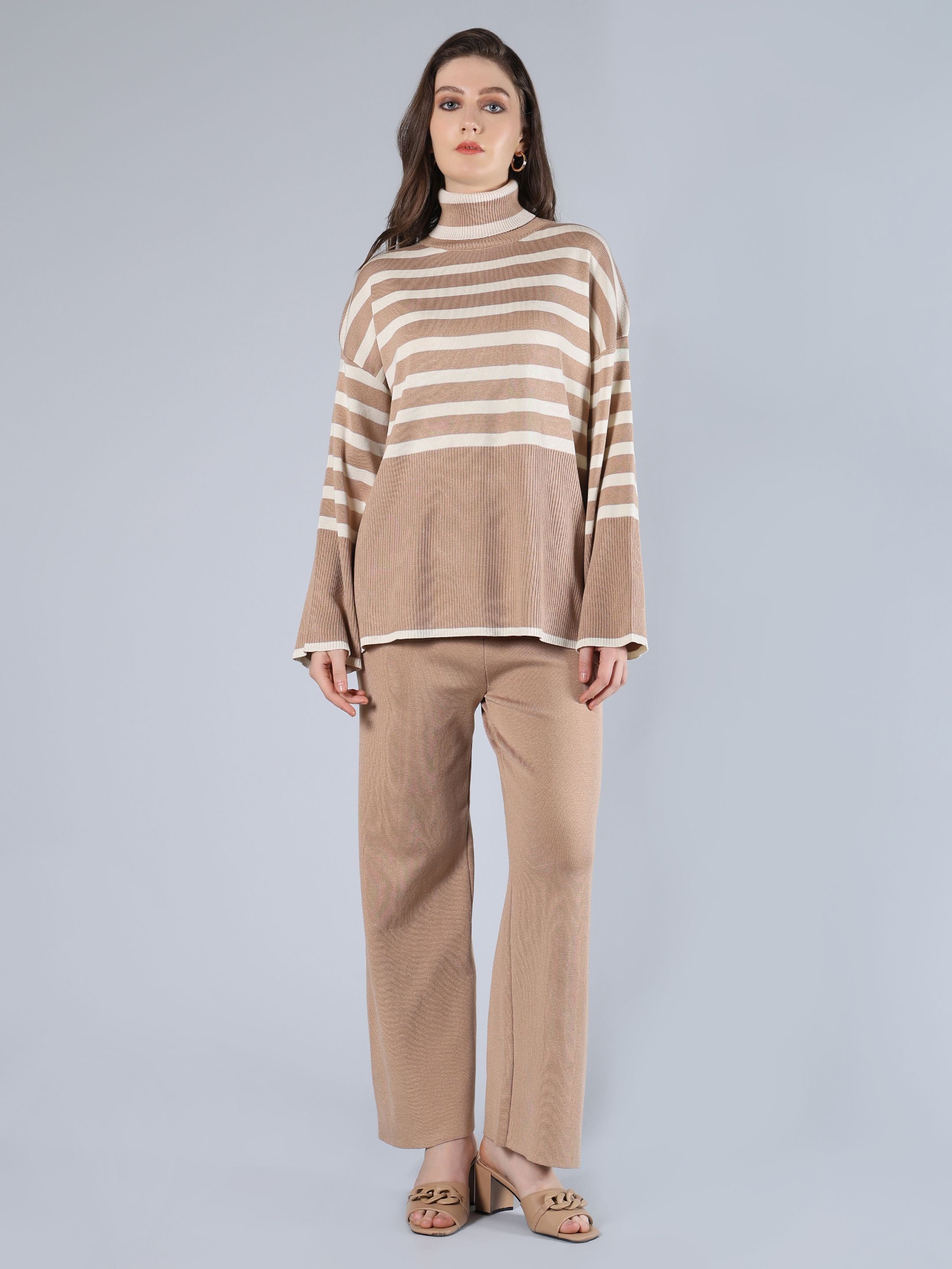 Striped Knitted Two Piece Set