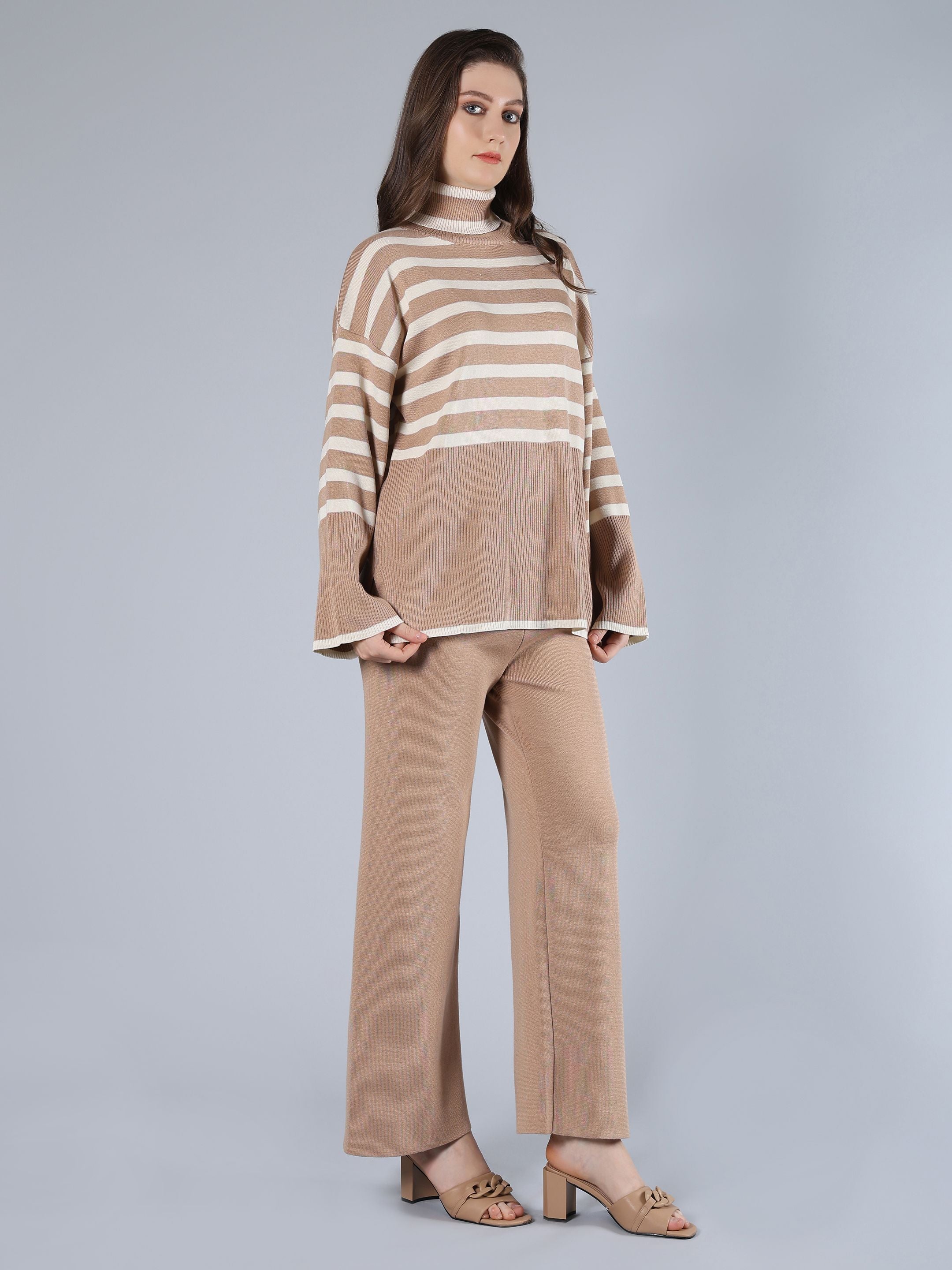 Striped Knitted Two Piece Set