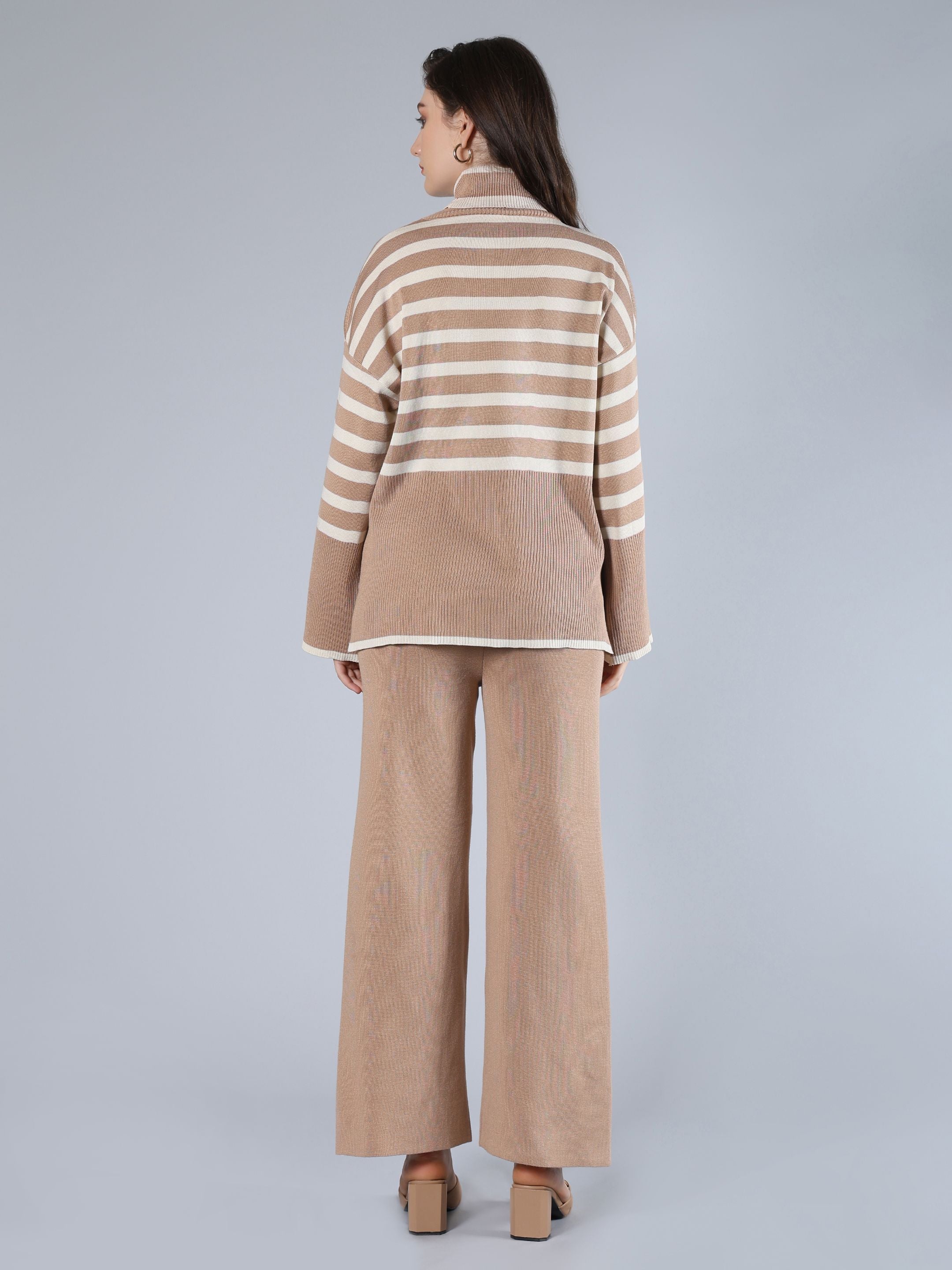 Striped Knitted Two Piece Set