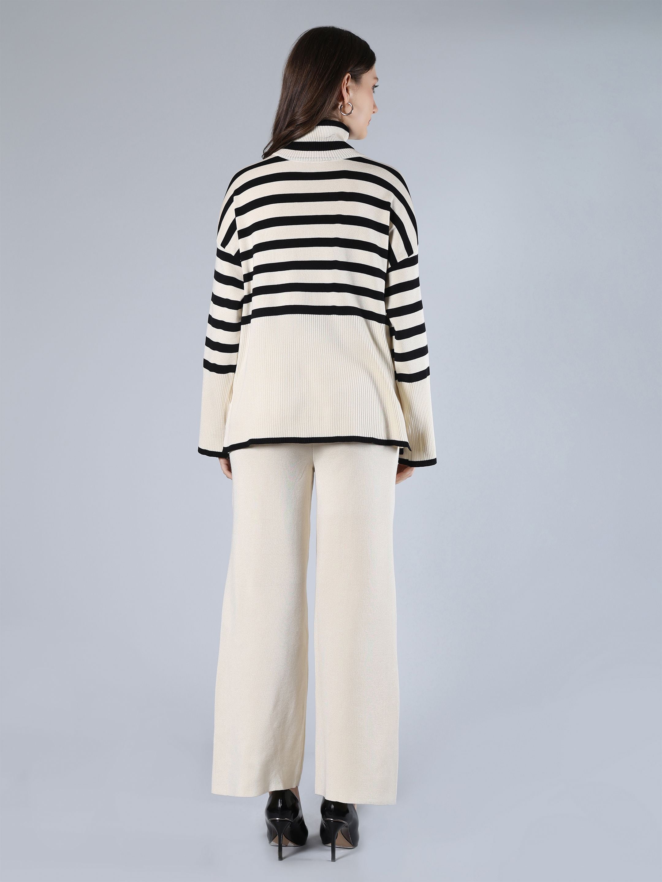 Striped Knitted Two Piece Set